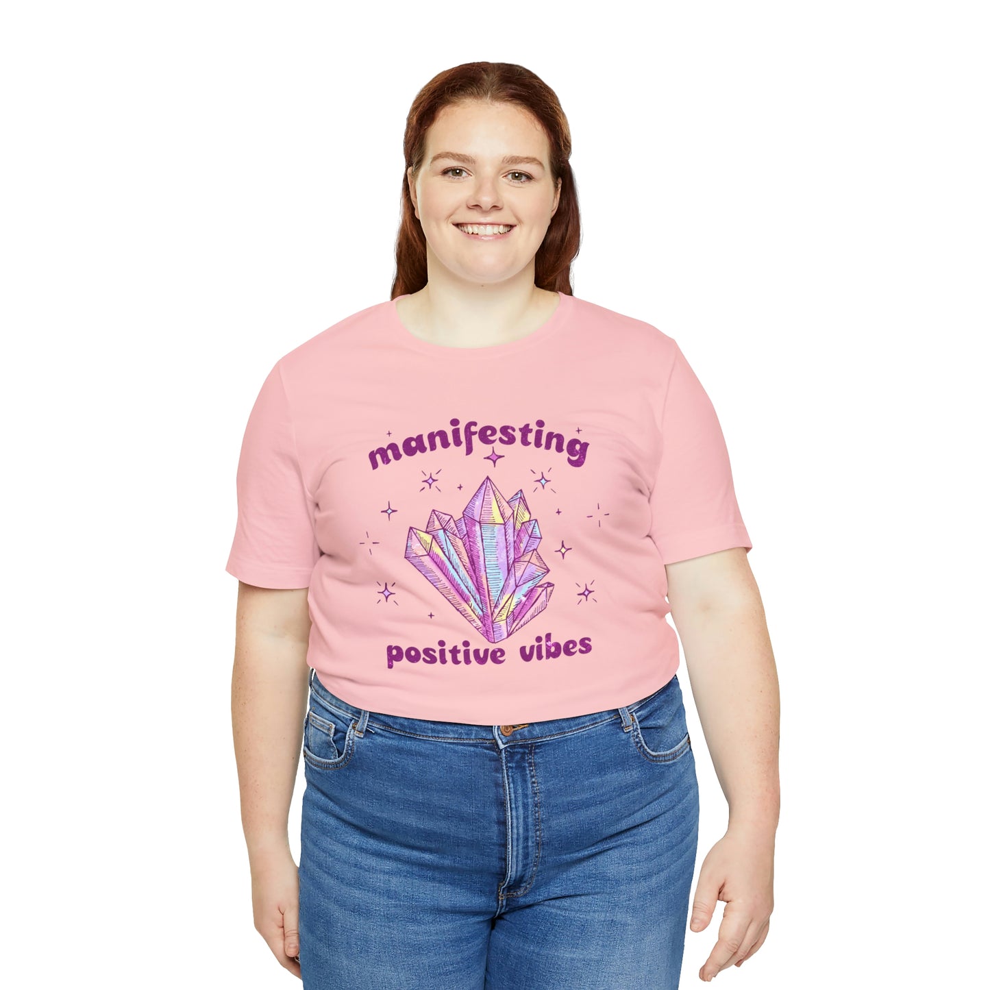 "Manifesting Positive Vibes" Bella Canvas Short Sleeve Tee