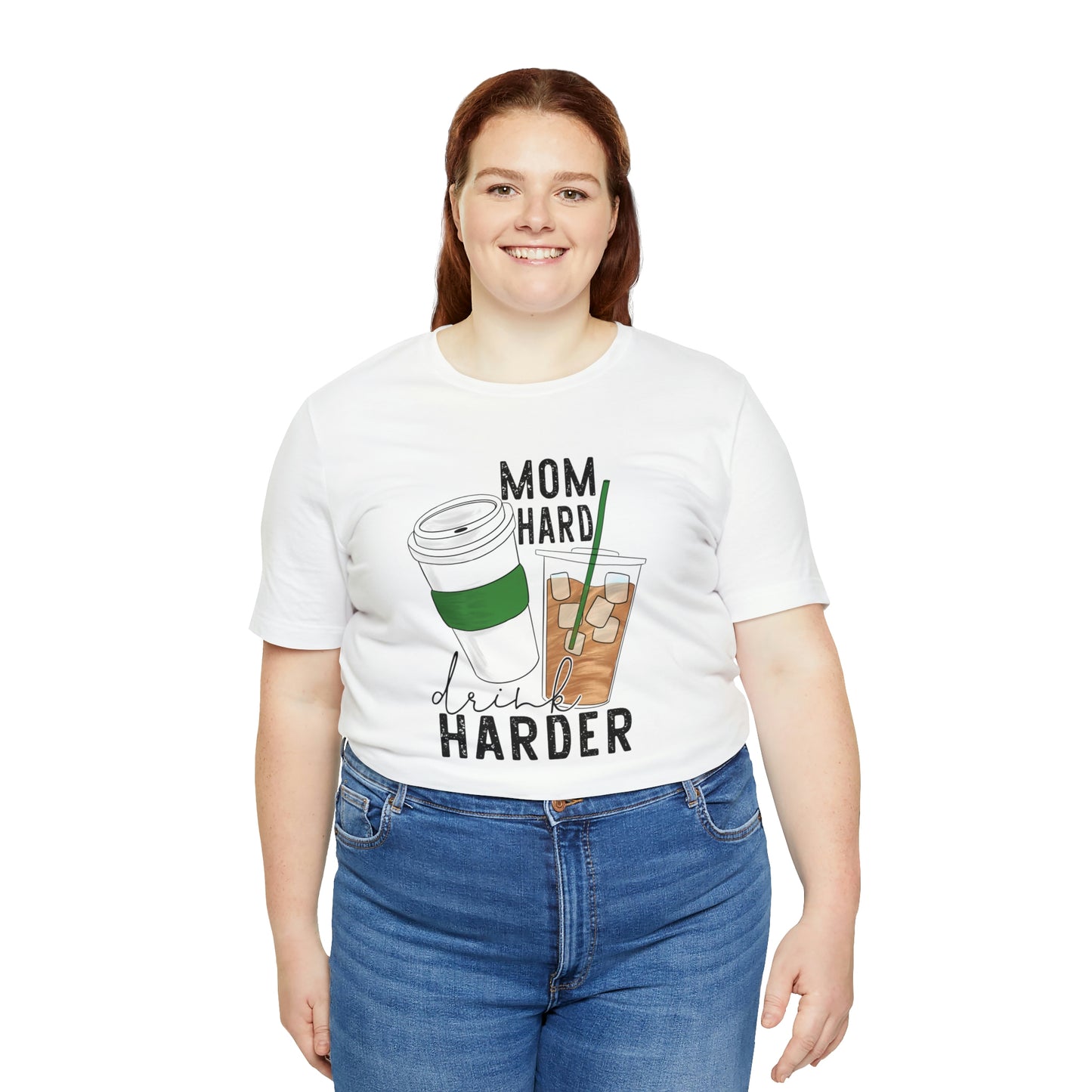 "Mom Hard, Drink Harder" Bella Canvas Short Sleeve Tee