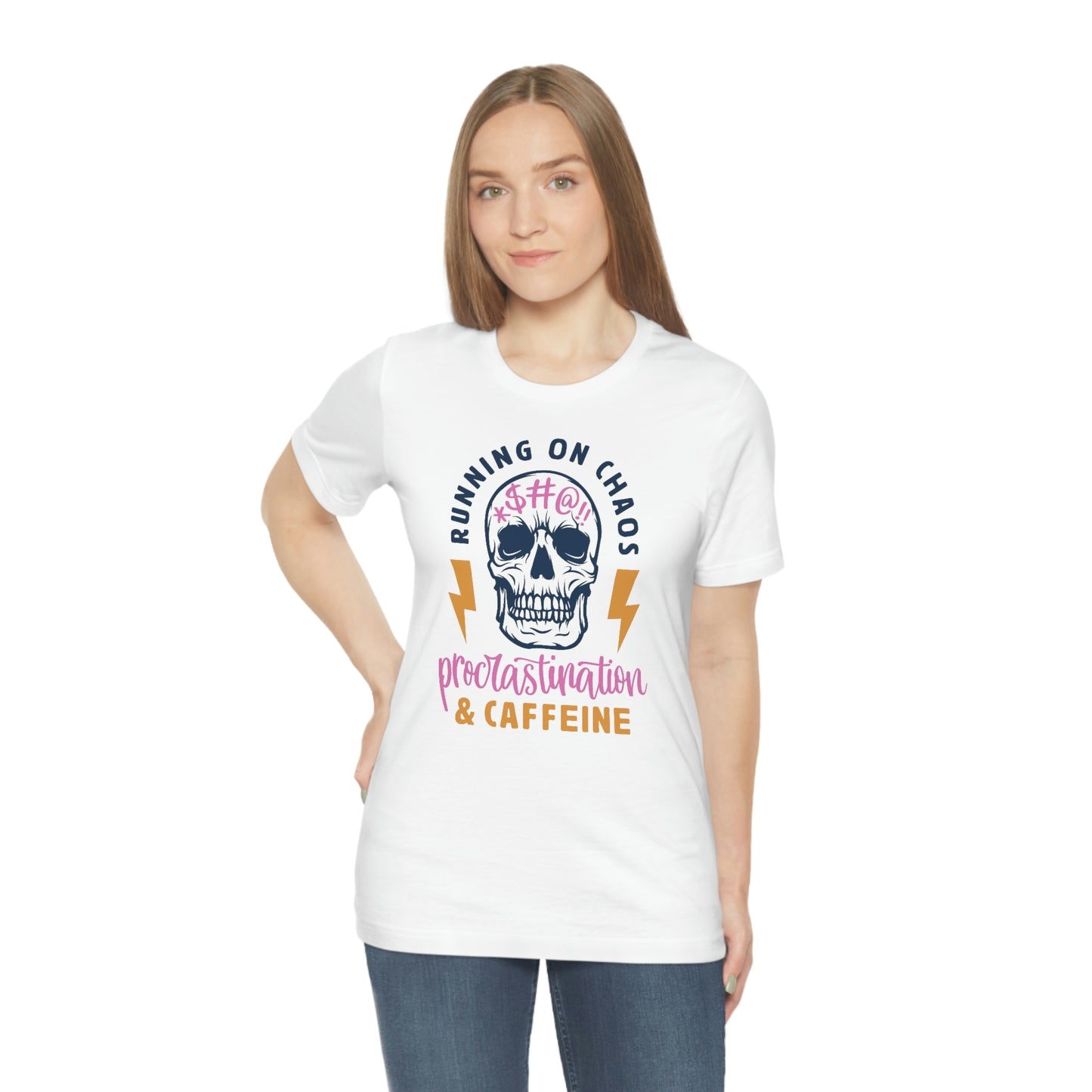 "Chaos and Caffeine" Unisex Jersey Short Sleeve Tee