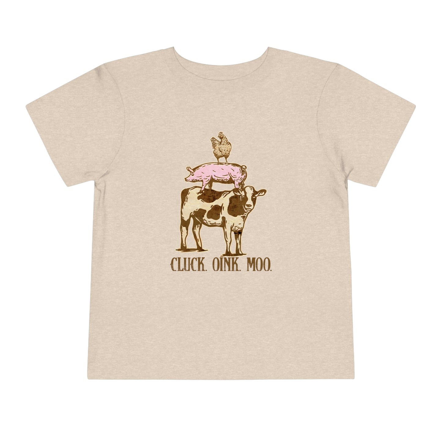 "Cluck, Oink, Moo" Toddler Short Sleeve Tee (2T-5T)