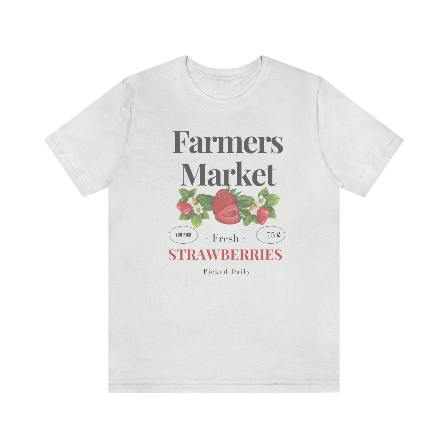 "Fresh Strawberries" Unisex Jersey Short Sleeve Tee (Bella Canvas 3001)