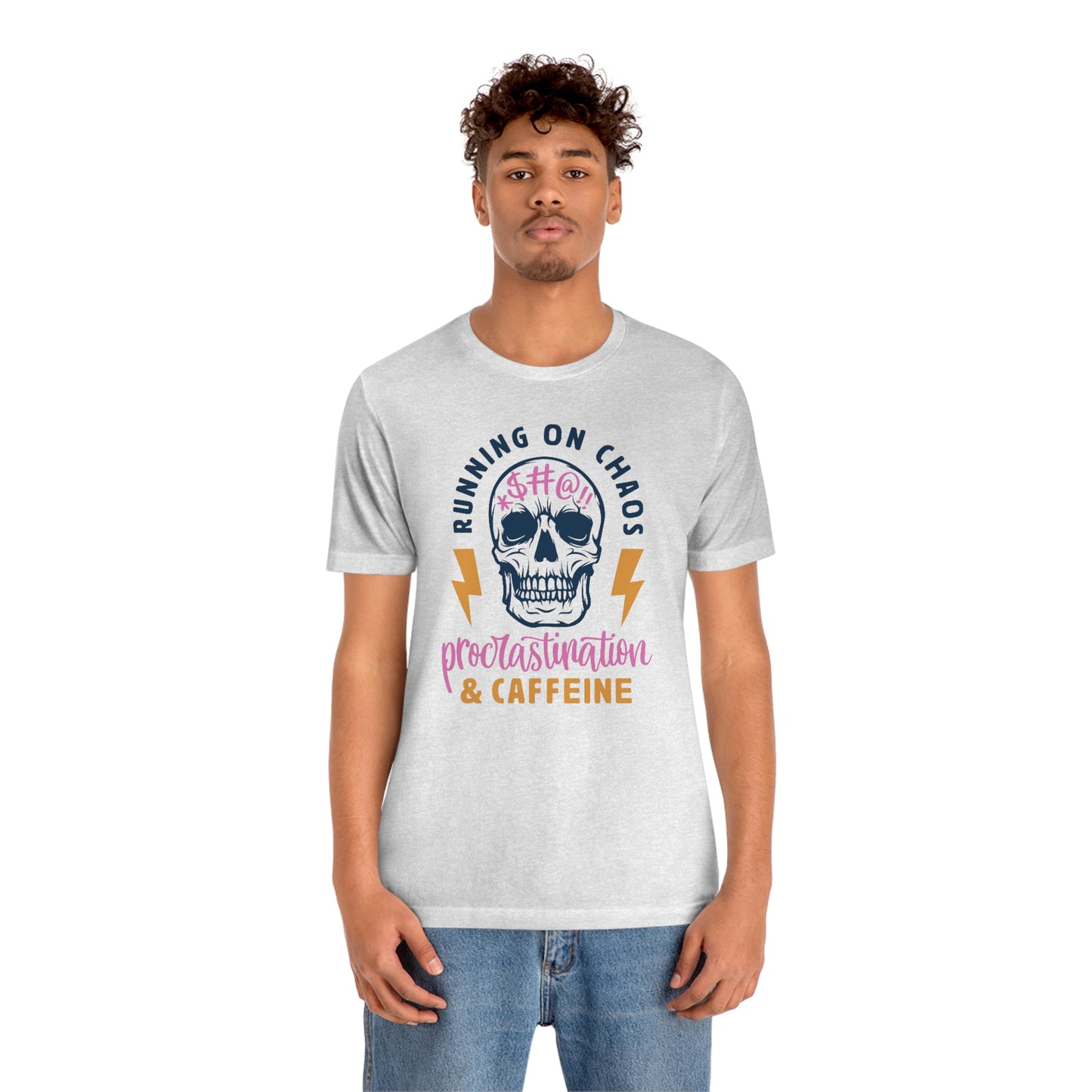 "Chaos and Caffeine" Unisex Jersey Short Sleeve Tee
