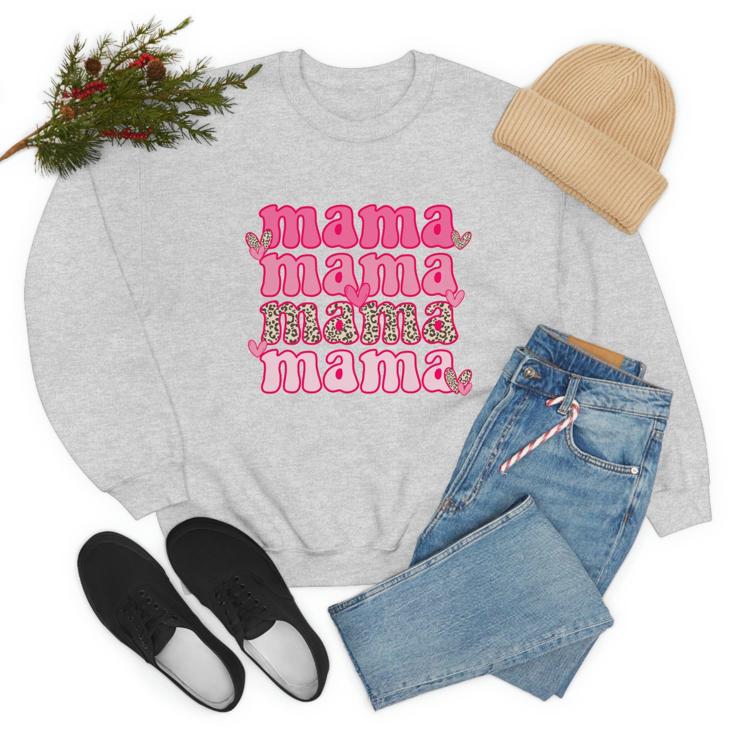 "Mama" Unisex Heavy Blend™ Crewneck Sweatshirt