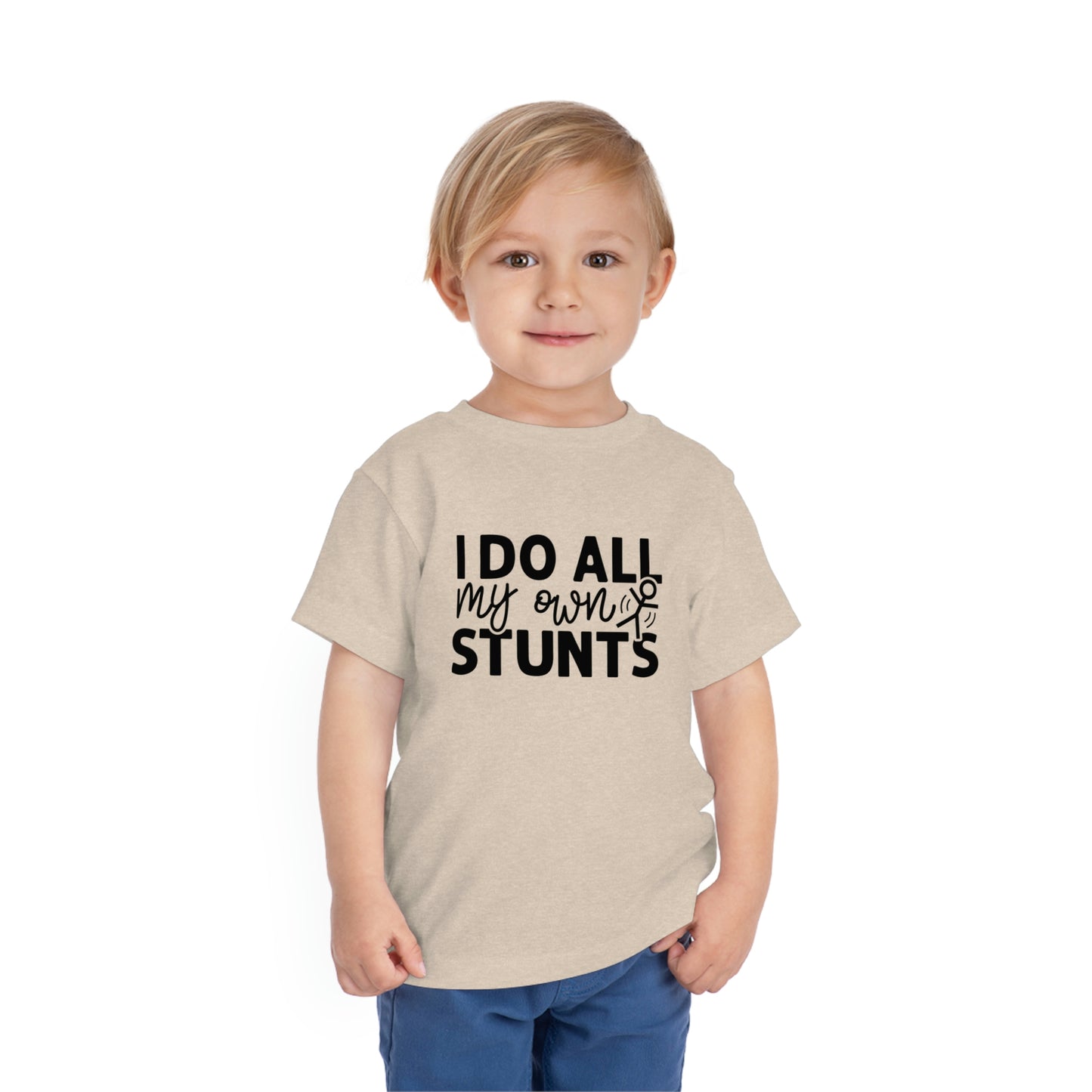 "I Do All My Own Stunts" Toddler Short Sleeve Tee (2T-5T)