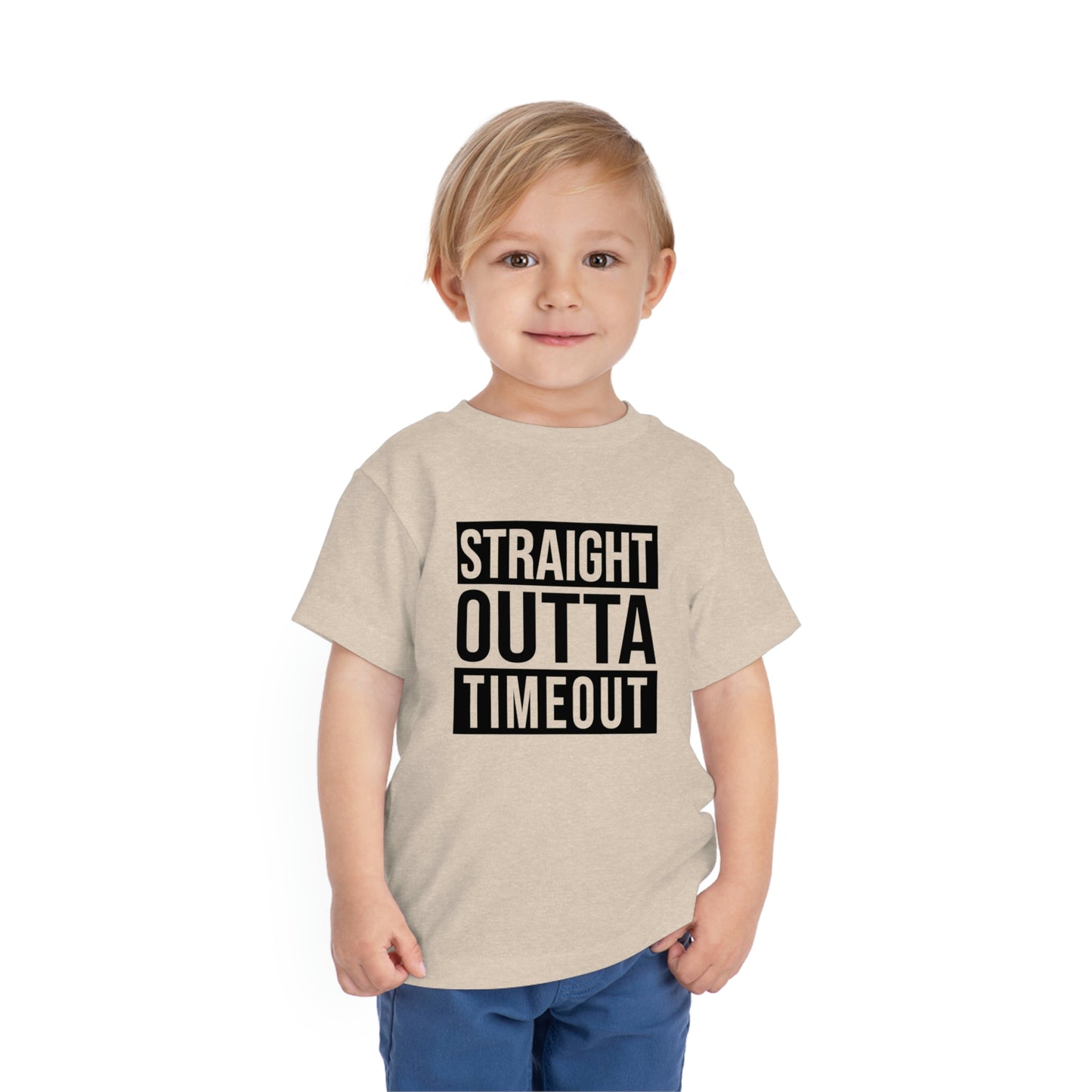 "Straight Outta Timeout" Toddler Short Sleeve Tee (2T-5T)