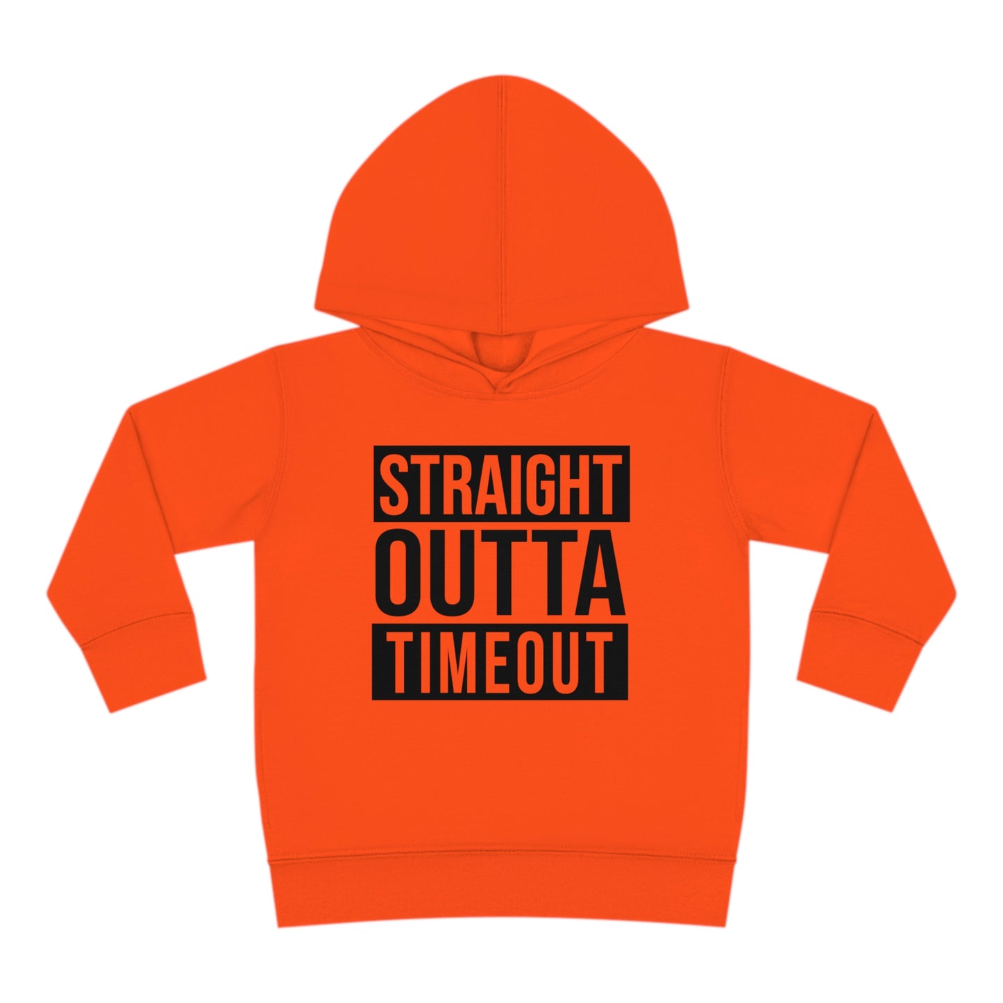 "Straight Outta Timeout" Toddler Pullover Fleece Hoodie (2T-6T)