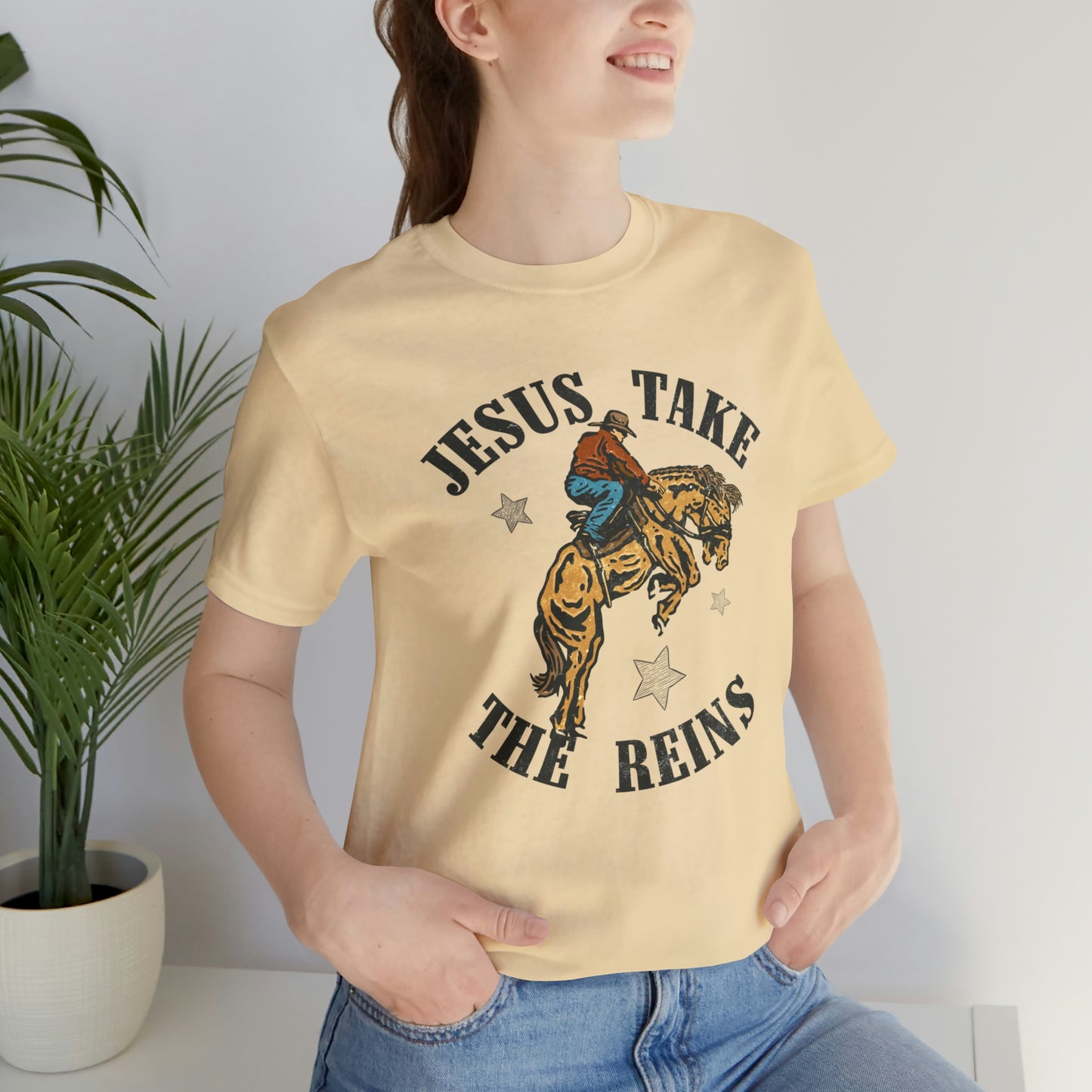 "Jesus Take the Reins" Bella Canvas Short Sleeve Tee