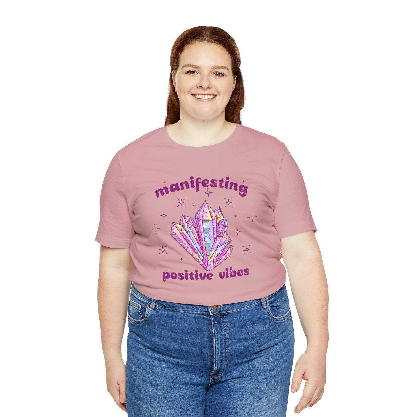"Manifesting Positive Vibes" Bella Canvas Short Sleeve Tee