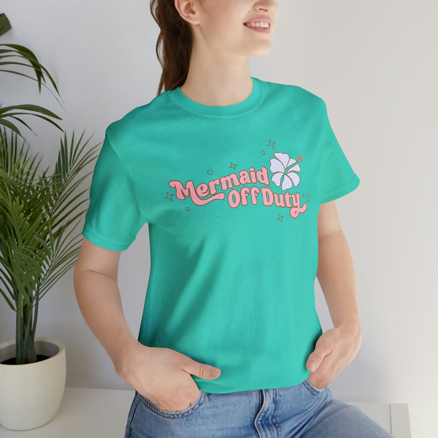 "Mermaid Off Duty" Bella Canvas Short Sleeve Tee