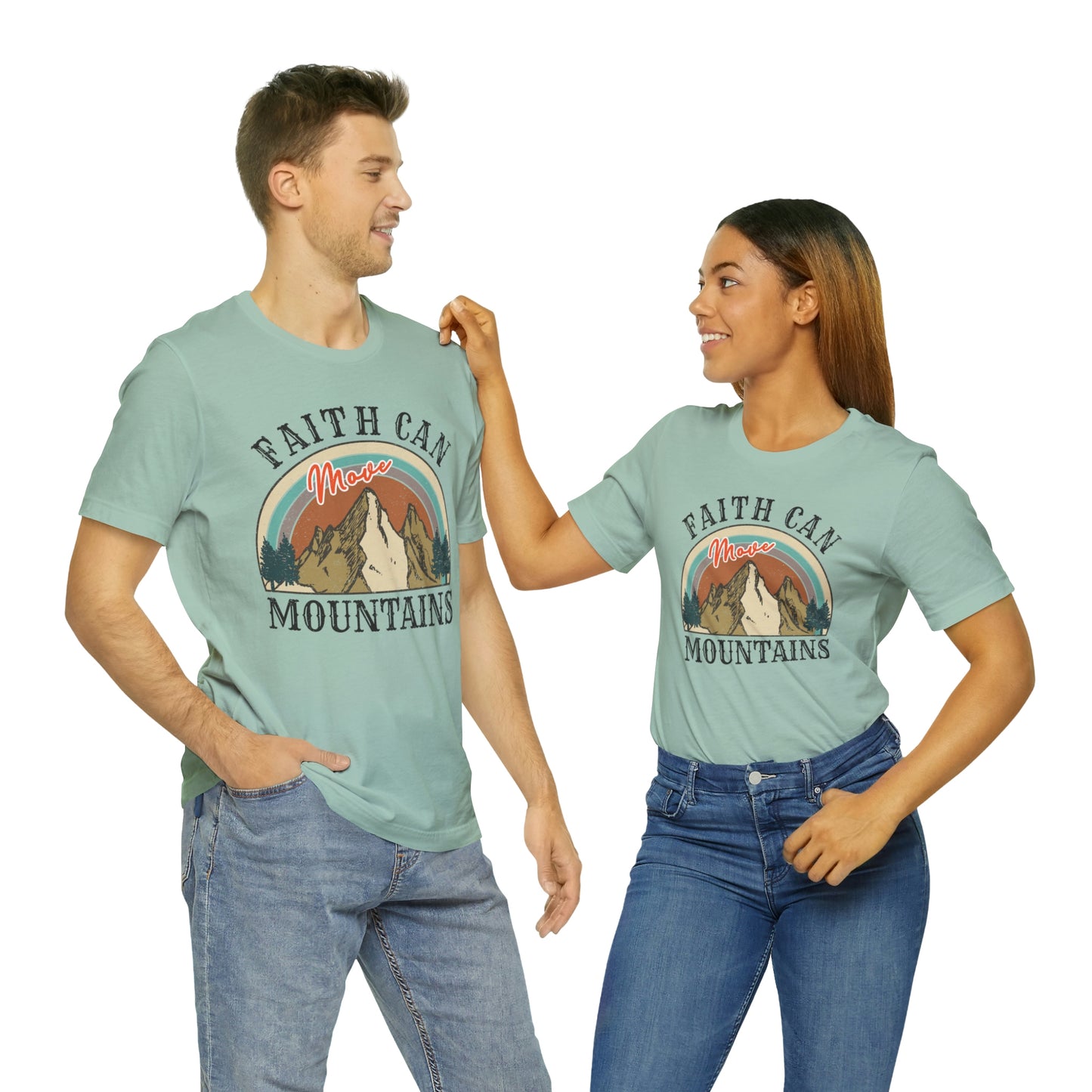 "Faith Can Move Mountains" Bella Canvas Short Sleeve Tee