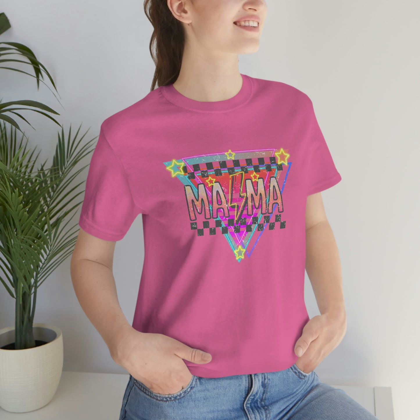 "Retro MAMA" Unisex Jersey Short Sleeve Tee