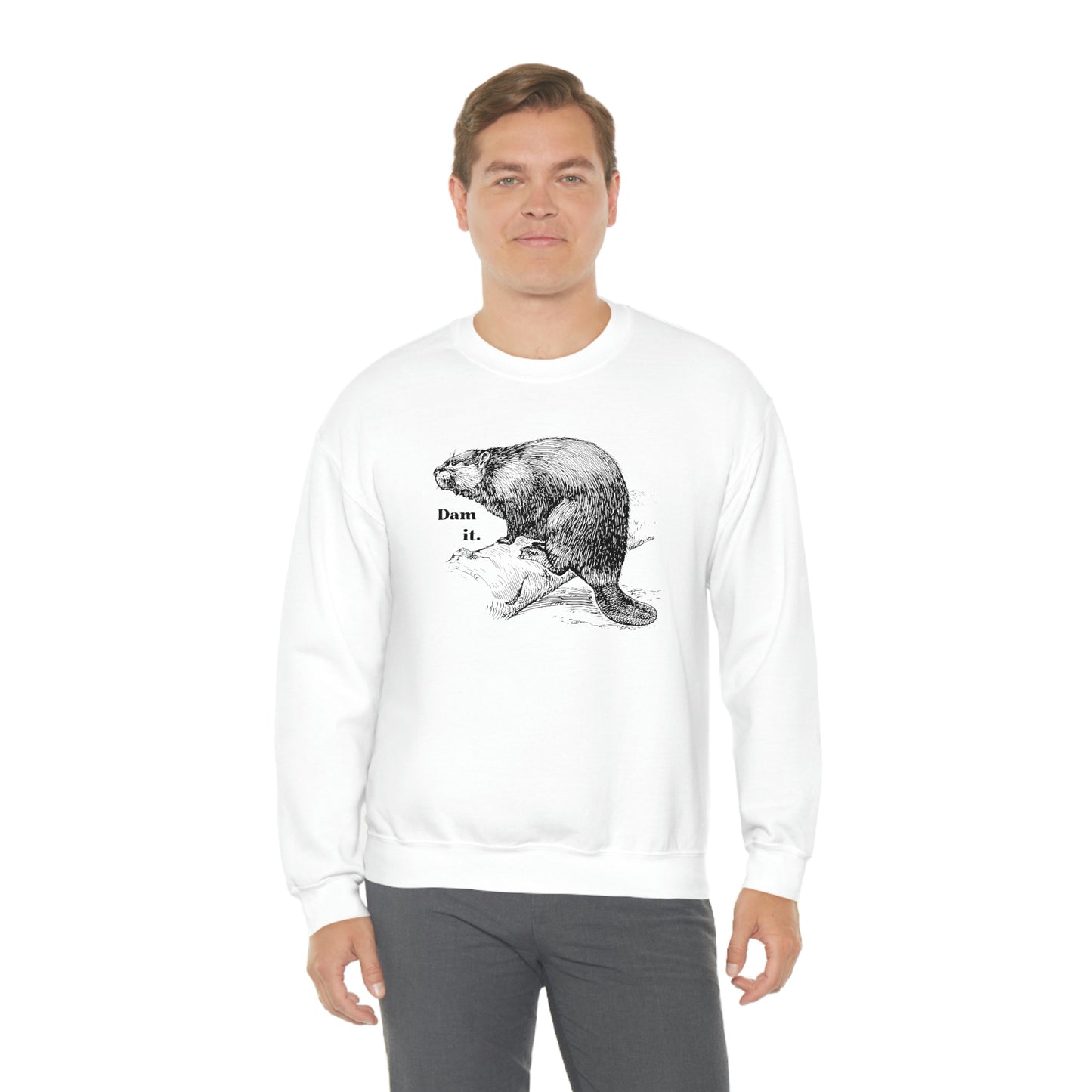 "Dam it" Gildan Graphic Crewneck Sweatshirt