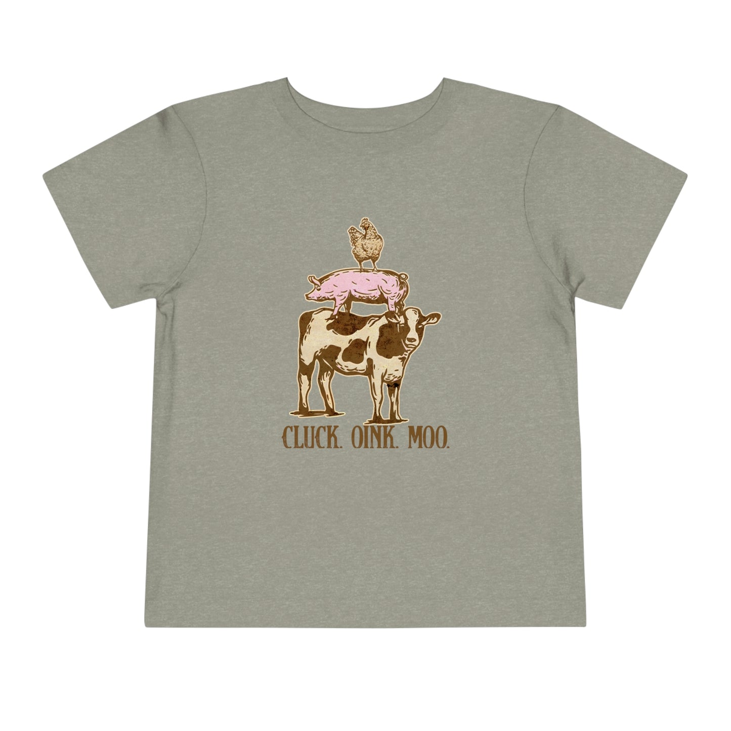 "Cluck, Oink, Moo" Toddler Short Sleeve Tee (2T-5T)