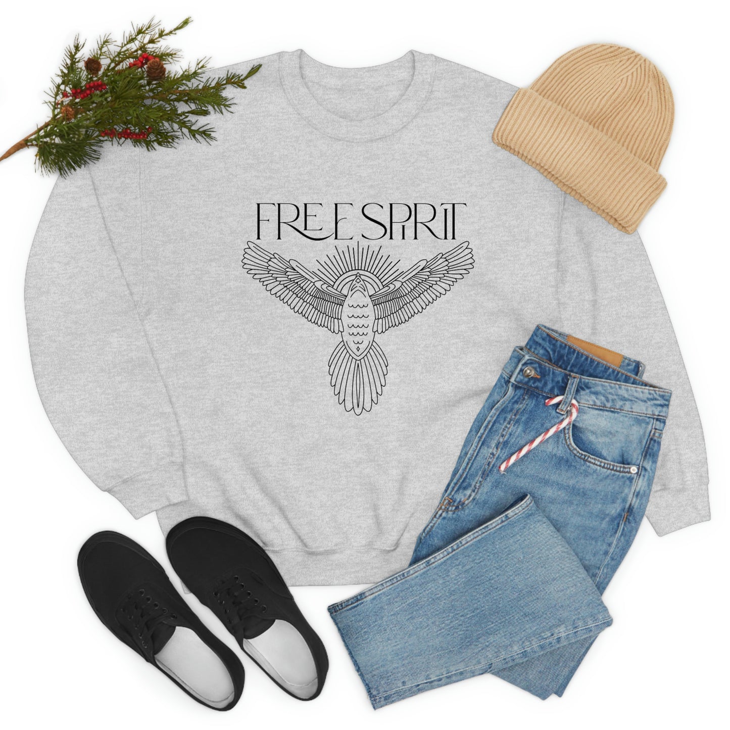 "Free Spirit" Unisex Crewneck Sweatshirt