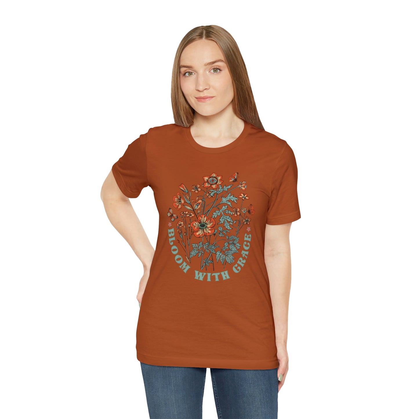 "Bloom With Grace" Bella Canvas Short Sleeve Tee