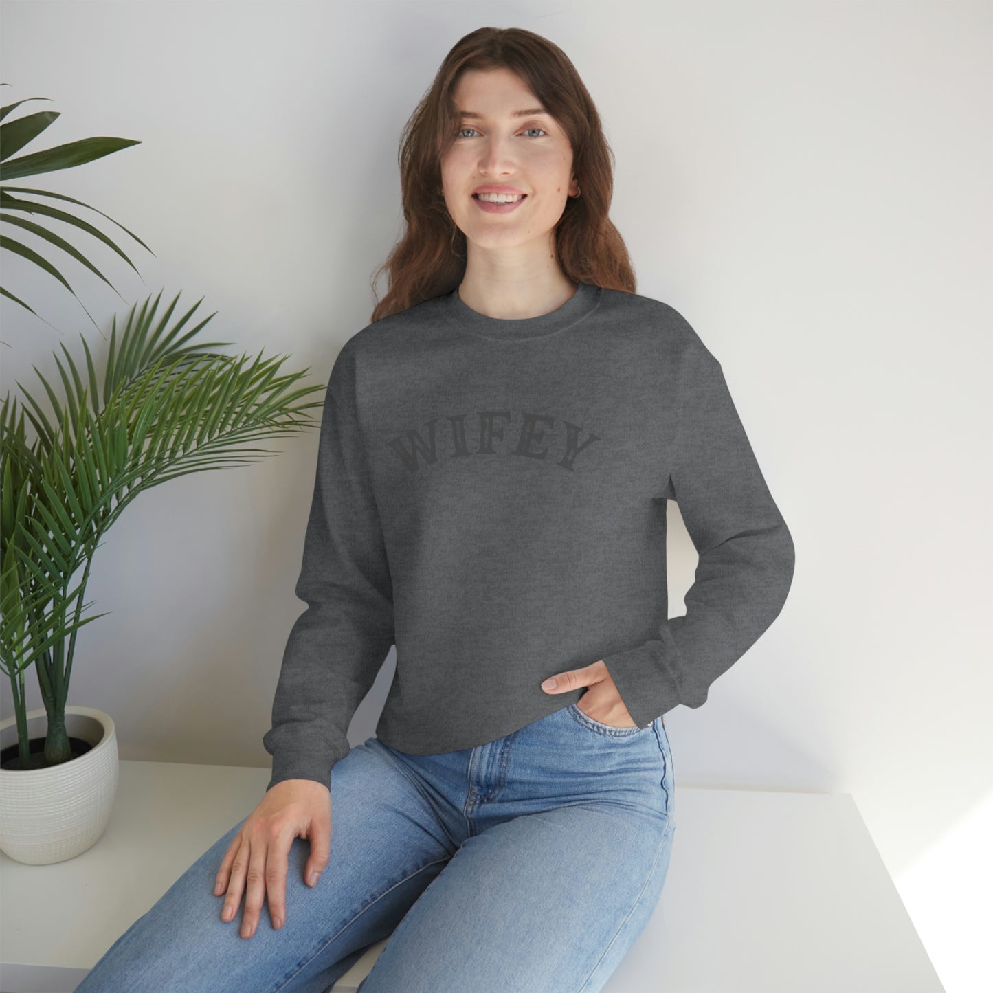 "Wifey" Unisex Heavy Blend™ Crewneck Sweatshirt