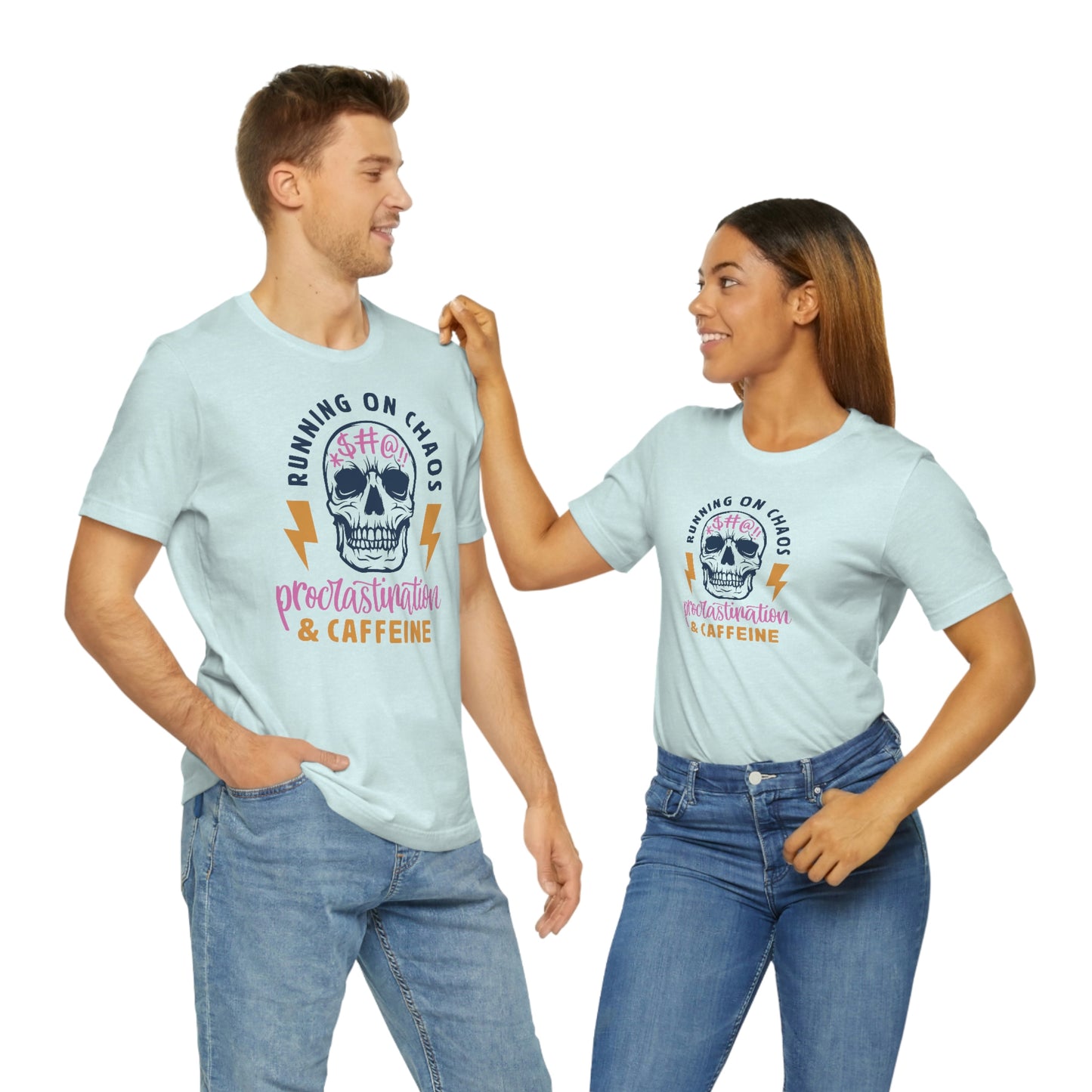 "Chaos and Caffeine" Unisex Jersey Short Sleeve Tee
