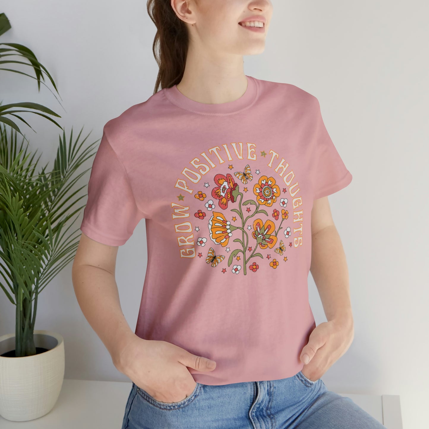 "Grow Positive Thoughts" Bella Canvas Short Sleeve Tee