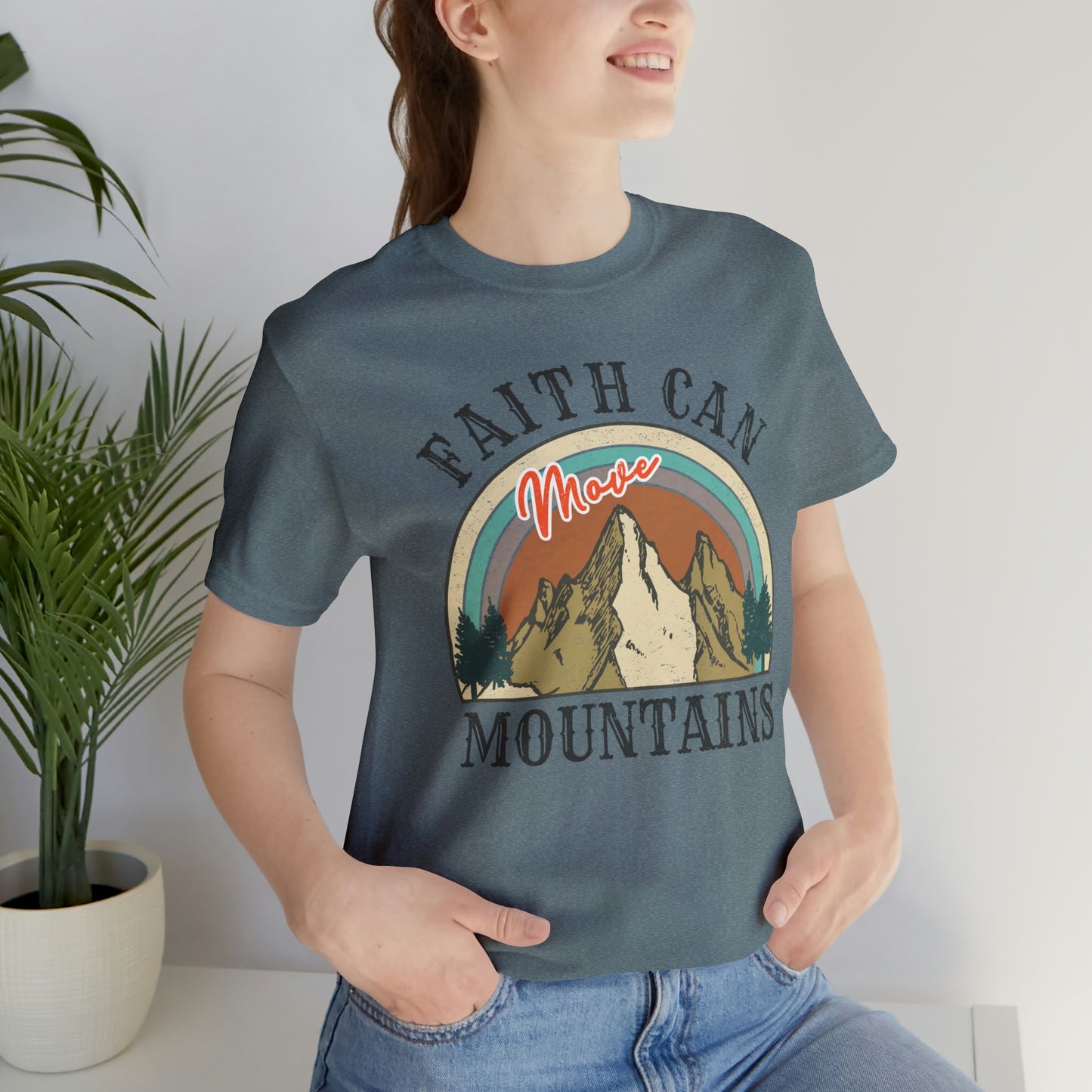 "Faith Can Move Mountains" Bella Canvas Short Sleeve Tee