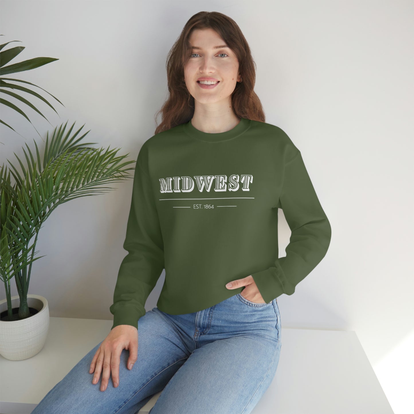 "Midwest" Unisex Heavy Blend™ Crewneck Sweatshirt