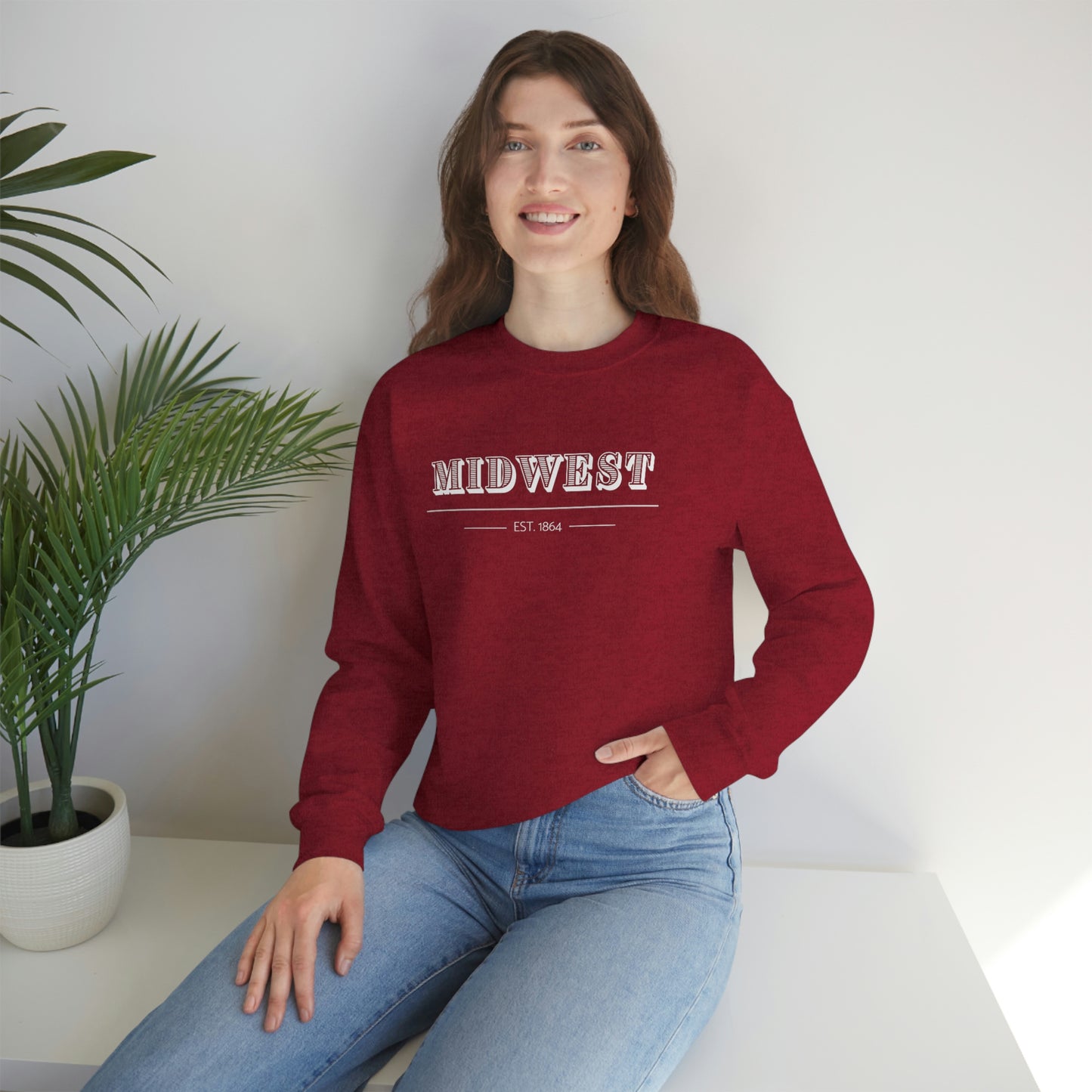 "Midwest" Unisex Heavy Blend™ Crewneck Sweatshirt