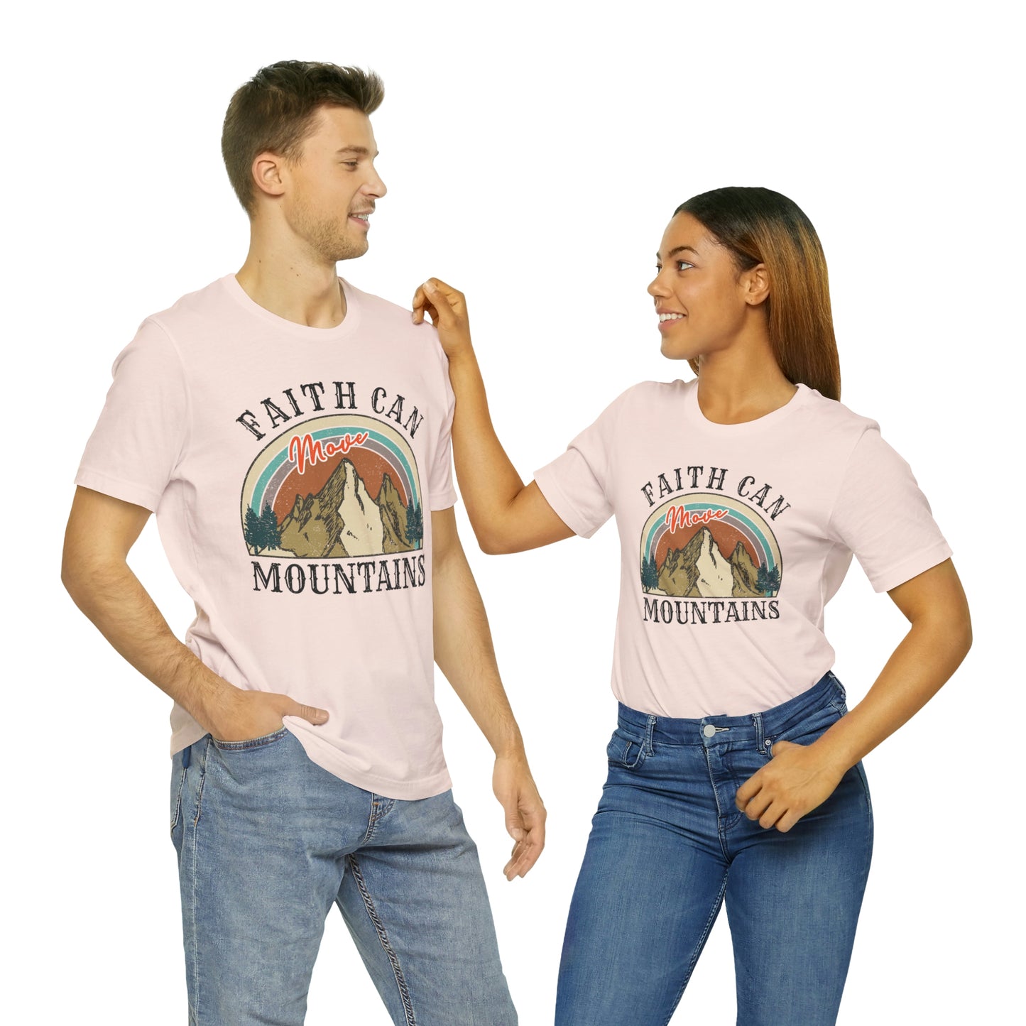 "Faith Can Move Mountains" Bella Canvas Short Sleeve Tee