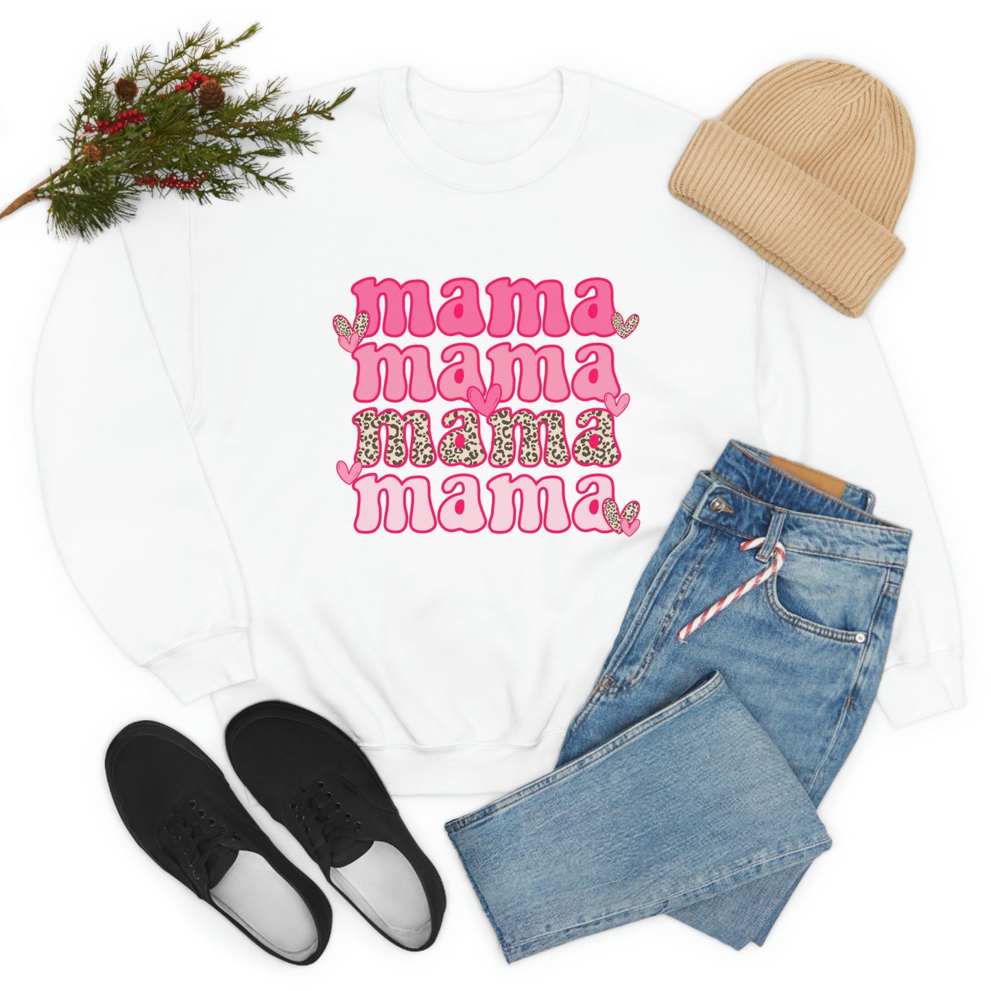 "Mama" Unisex Heavy Blend™ Crewneck Sweatshirt