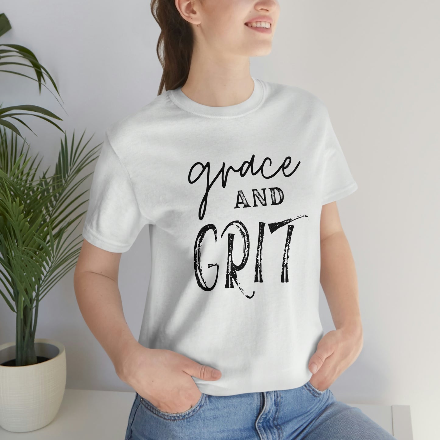 "Grace and Grit" Unisex Jersey Short Tee
