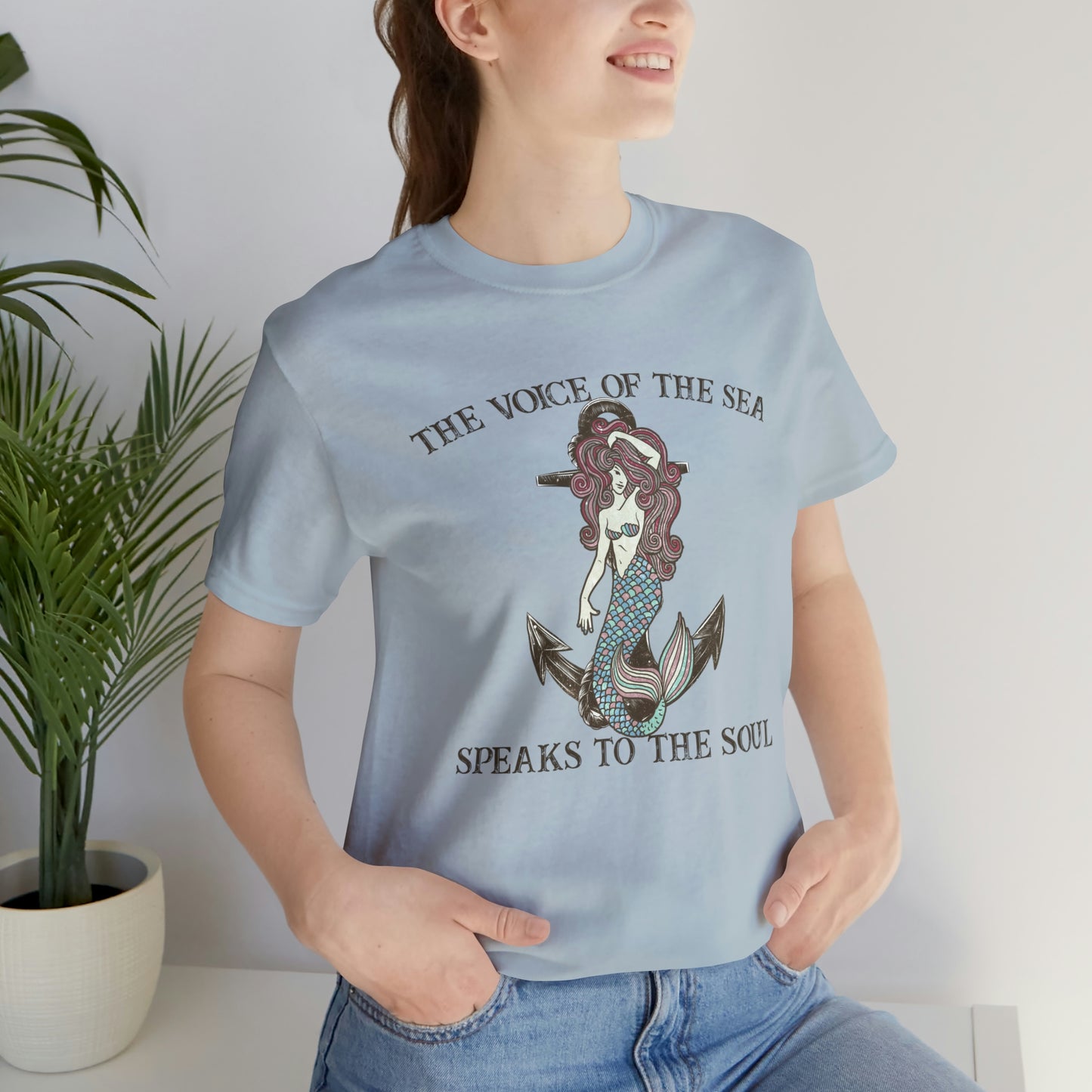 "The Voice of the Sea Speaks to the Soul" Bella Canvas Short Sleeve Tee