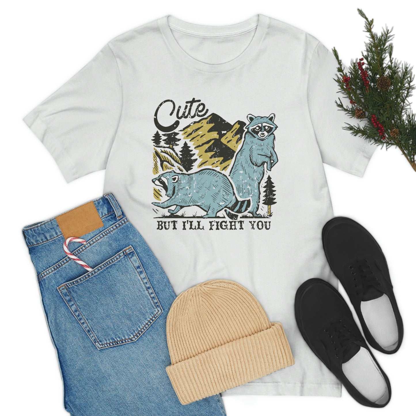 "Cute, but I'll fight you" Bella Canvas Unisex Jersey Short Sleeve Tee