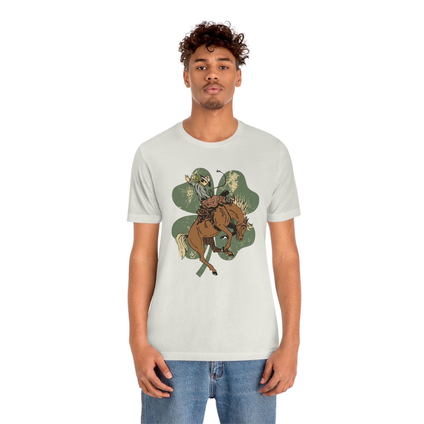 "Lucky Cowboy" Unisex Jersey Short Sleeve Tee (Bella Cavas 3001)