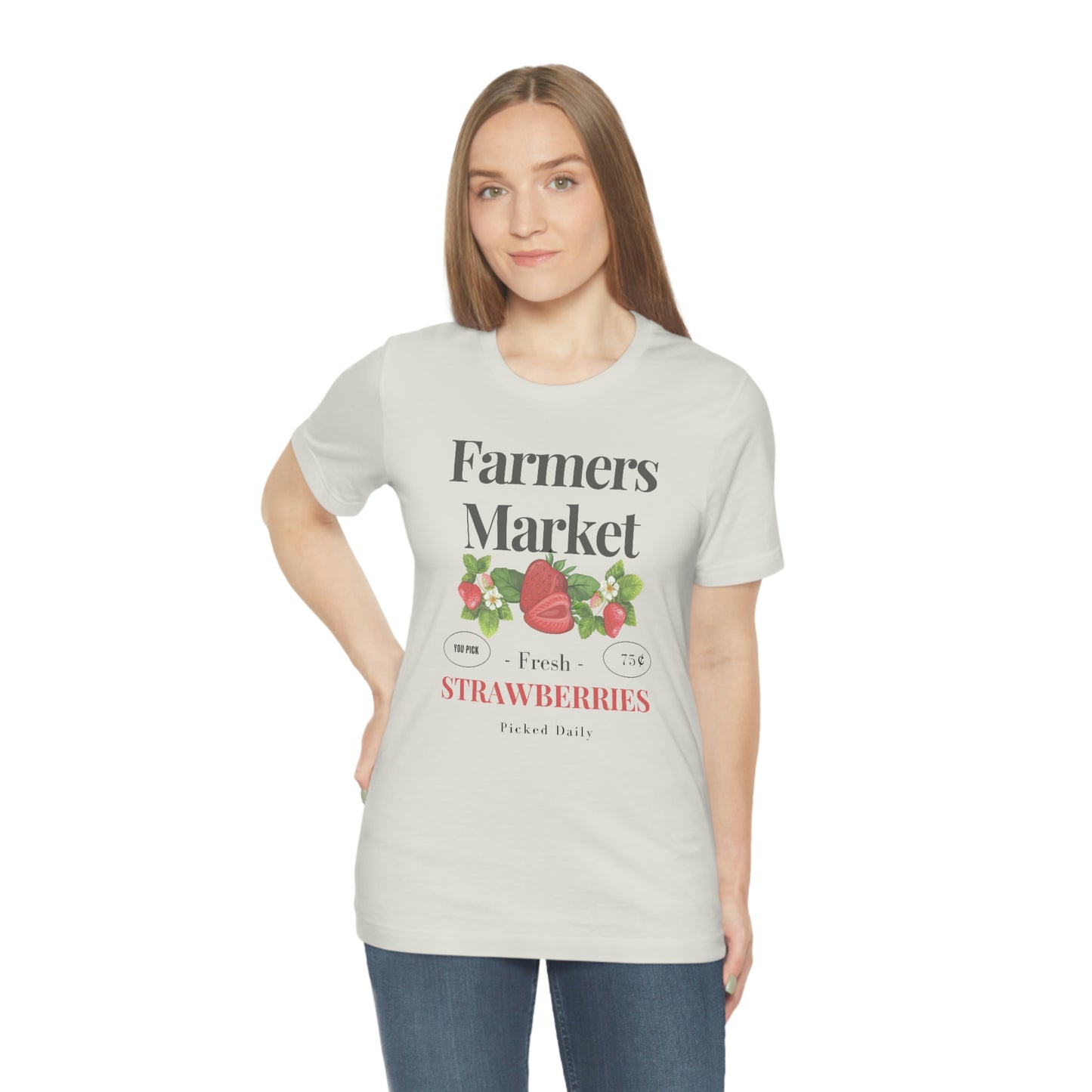 "Fresh Strawberries" Unisex Jersey Short Sleeve Tee (Bella Canvas 3001)