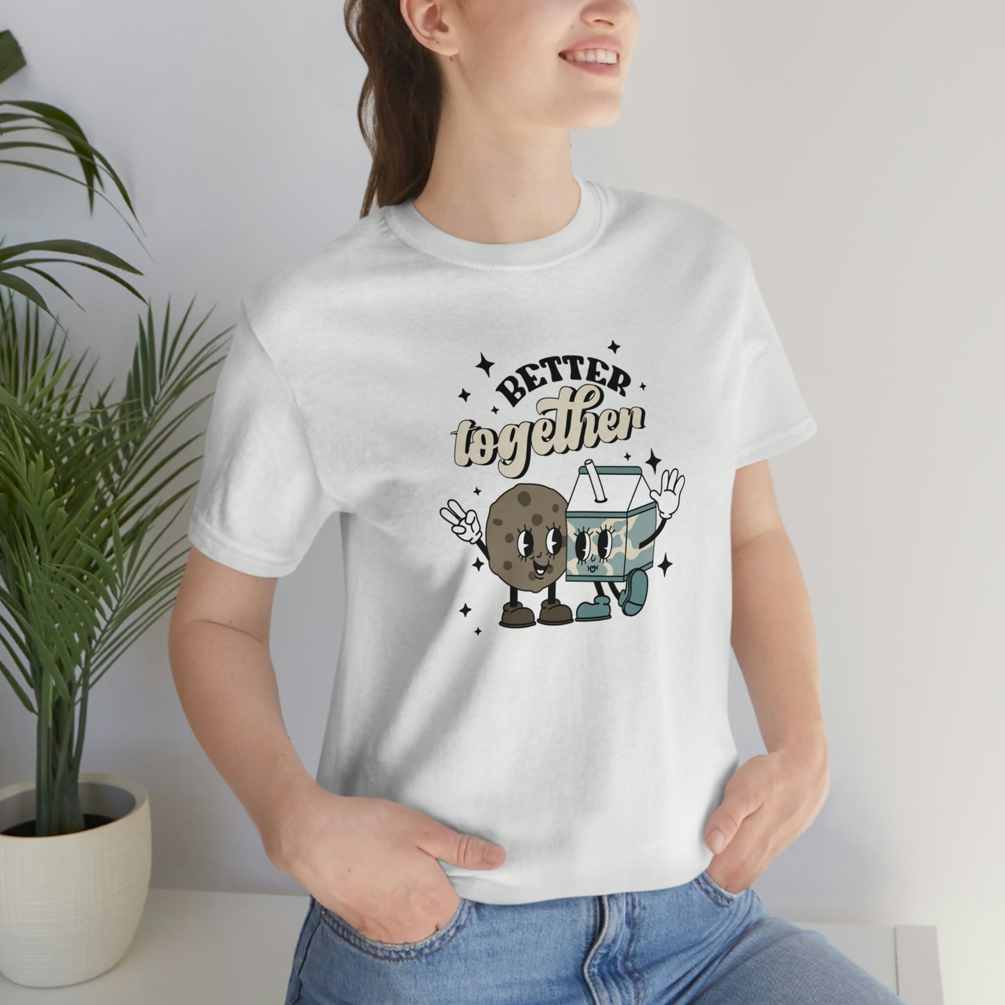 "Better Together- Milk and Cookies" Bella Canvas Unisex Jersey Short Sleeve Tee
