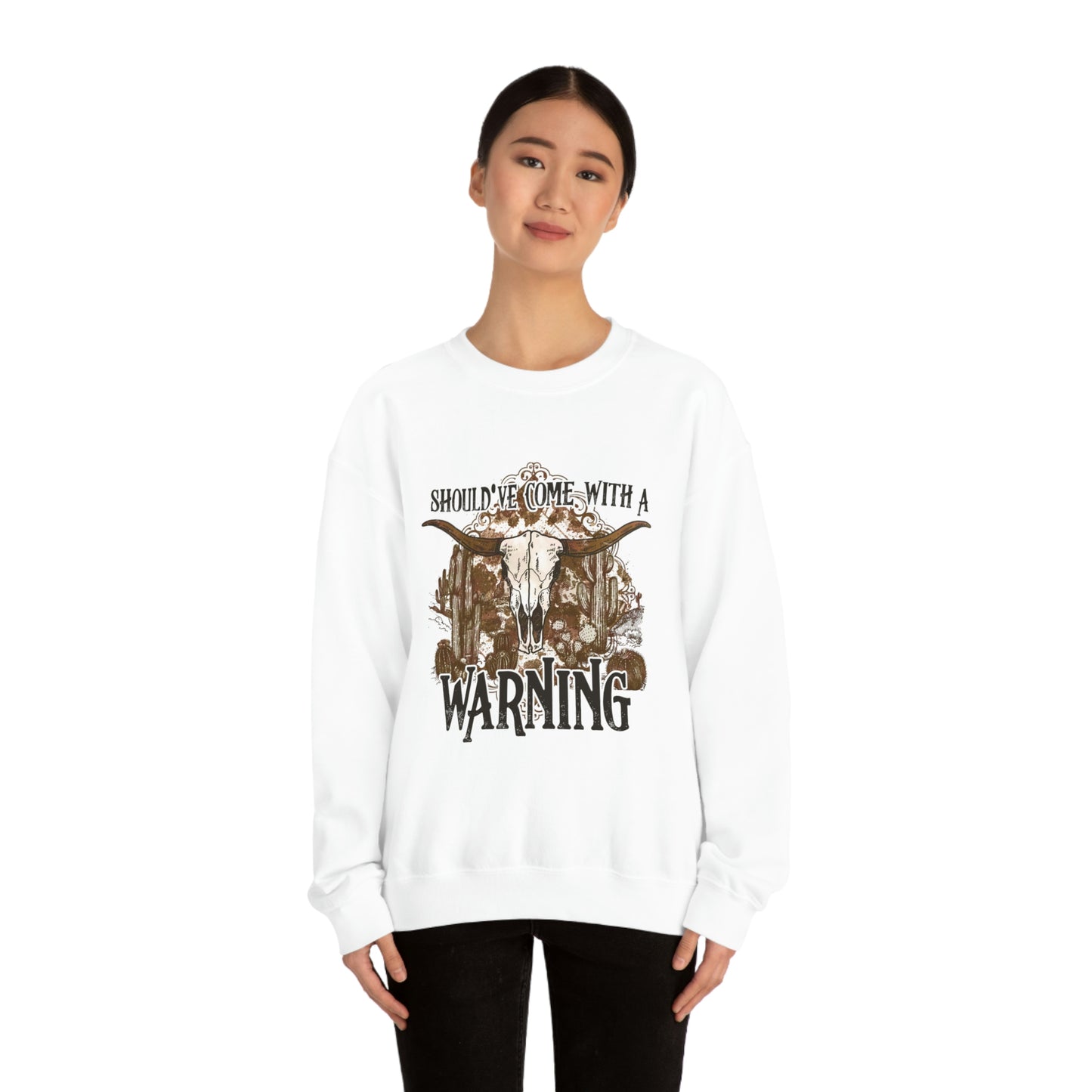 "Should've Come With A Warning" Unisex Crewneck Sweatshirt