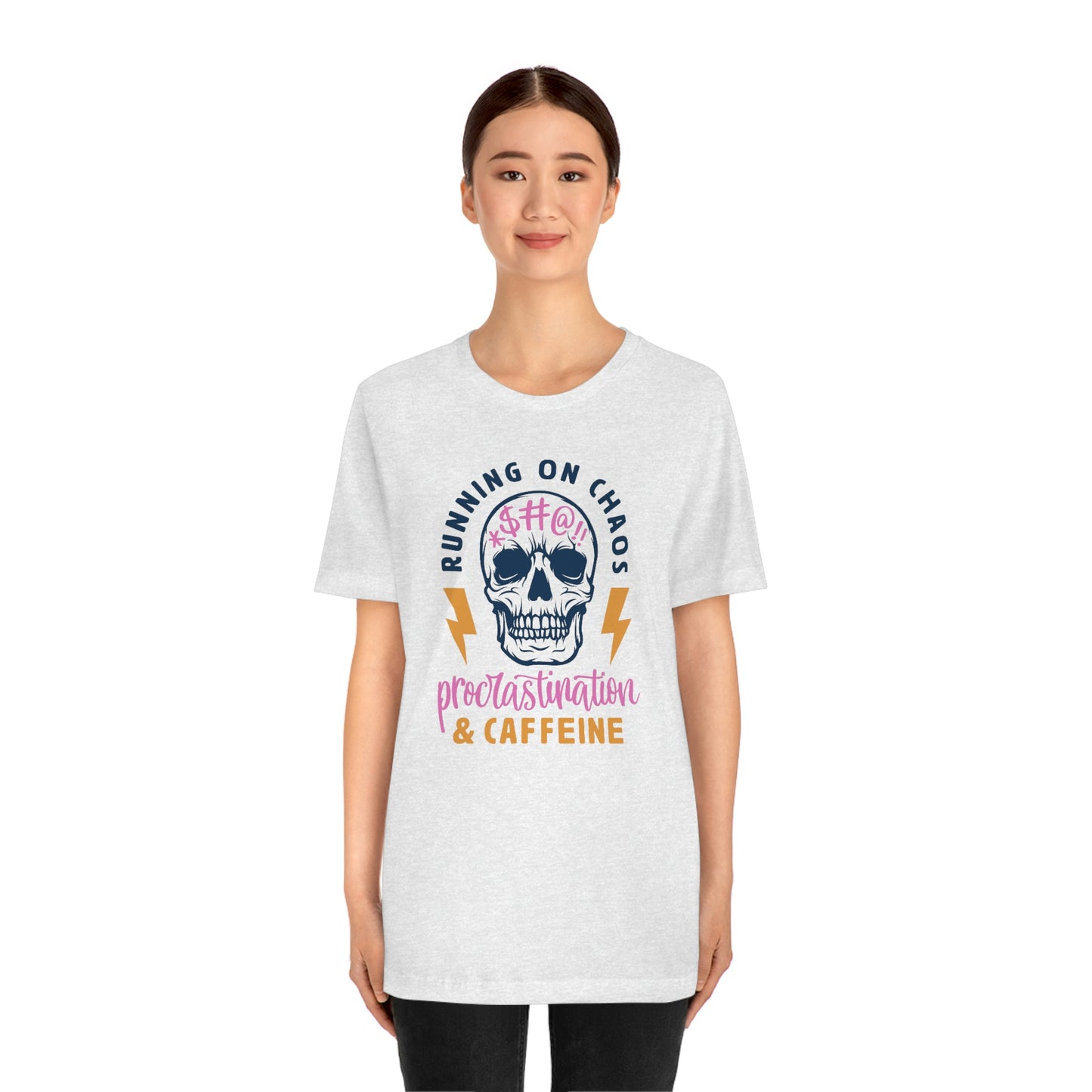 "Chaos and Caffeine" Unisex Jersey Short Sleeve Tee