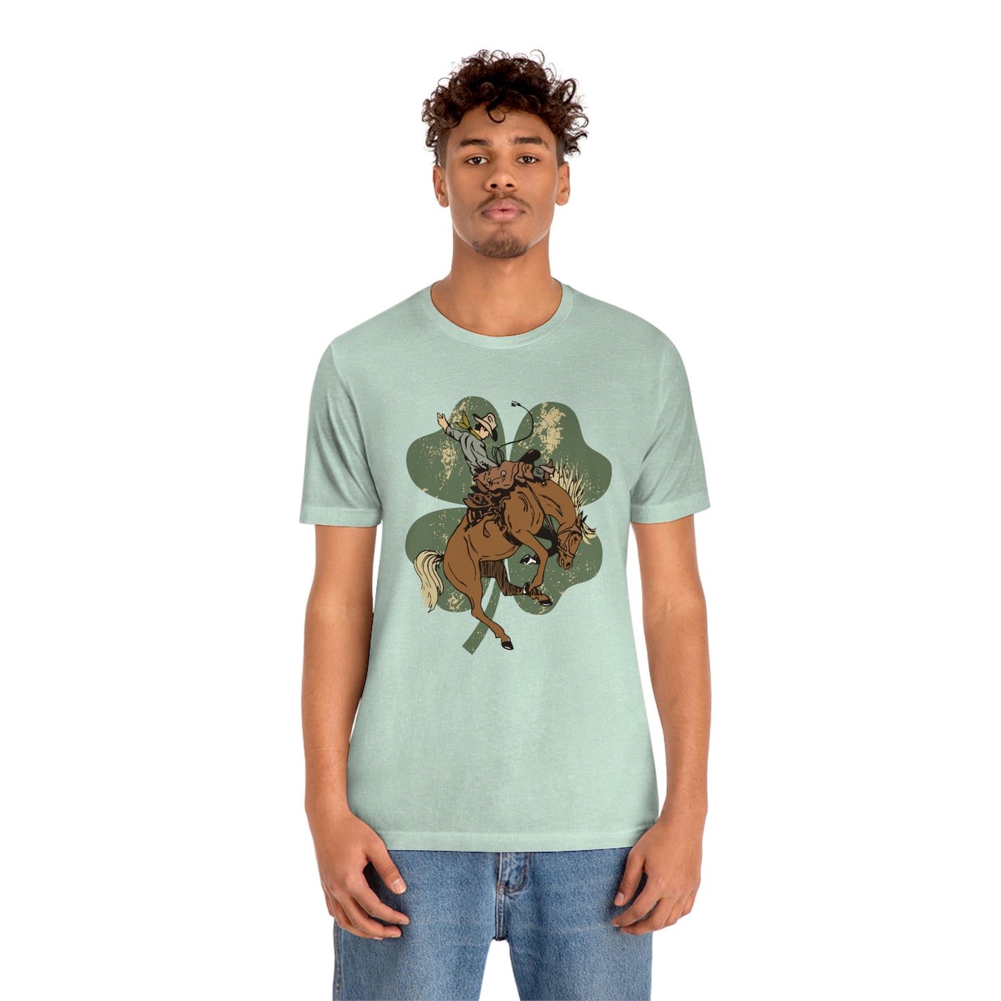 "Lucky Cowboy" Unisex Jersey Short Sleeve Tee (Bella Cavas 3001)