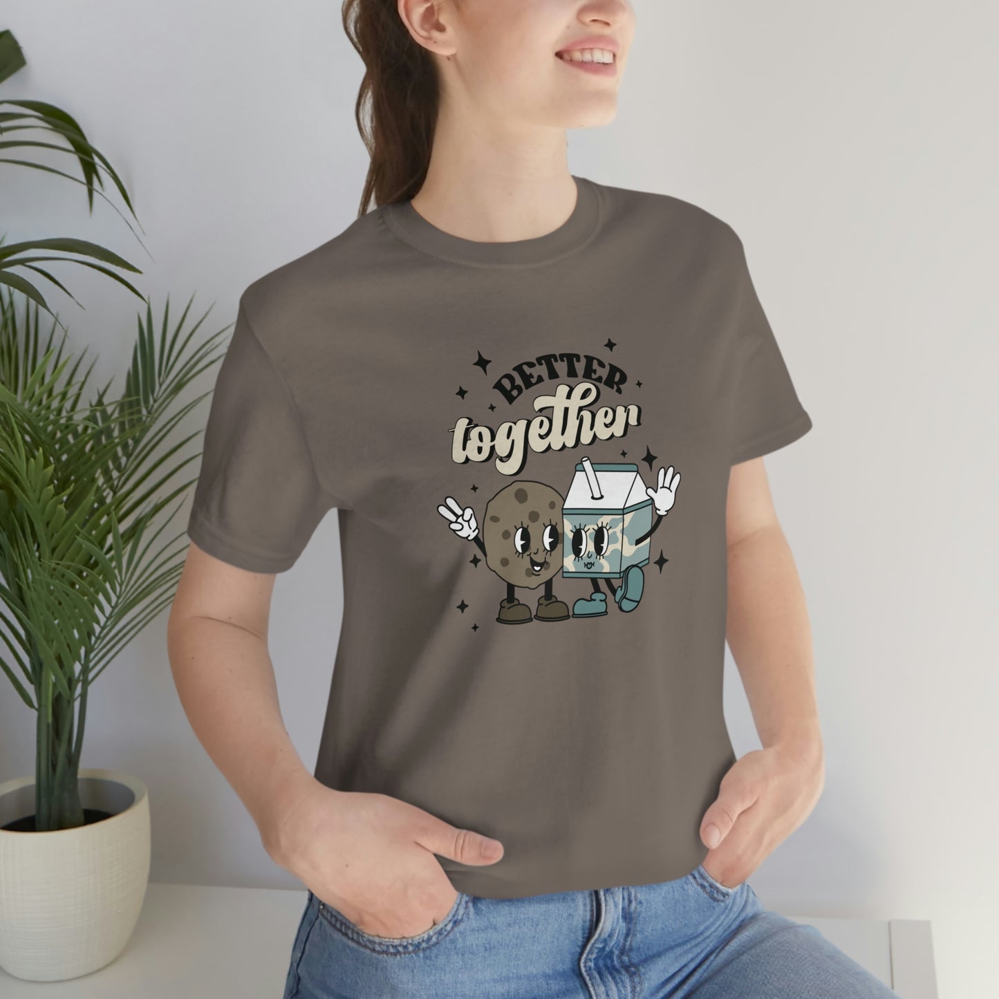 "Better Together- Milk and Cookies" Bella Canvas Unisex Jersey Short Sleeve Tee