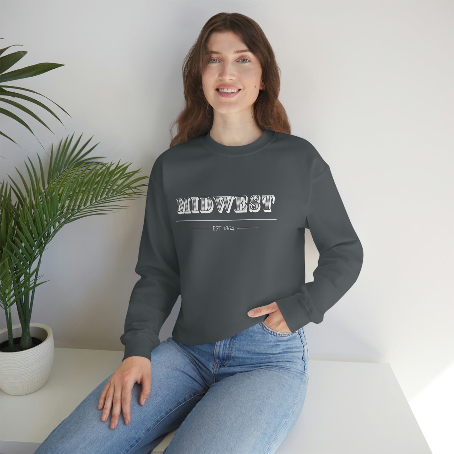 "Midwest" Unisex Heavy Blend™ Crewneck Sweatshirt