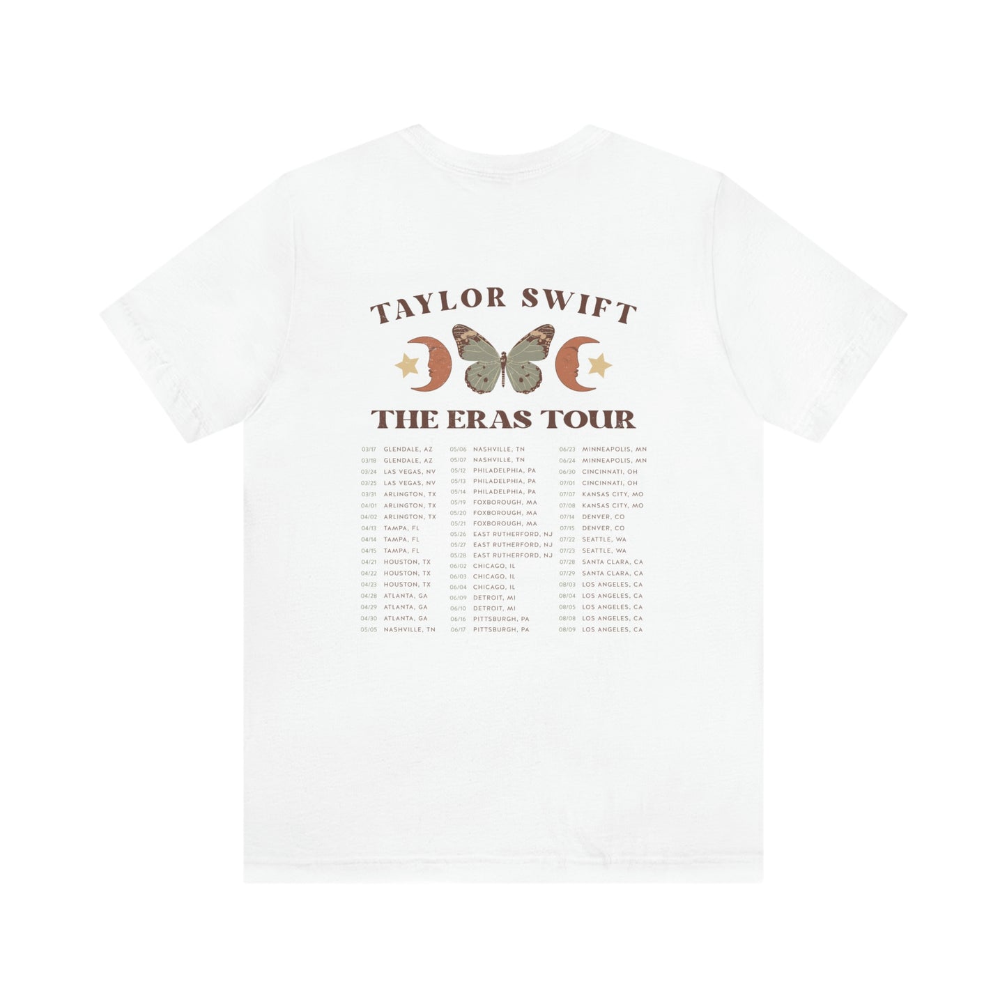 Taylor Swift Eras Tour 1989 Midnights Bella Canvas Unisex Jersey Short Sleeve Tee