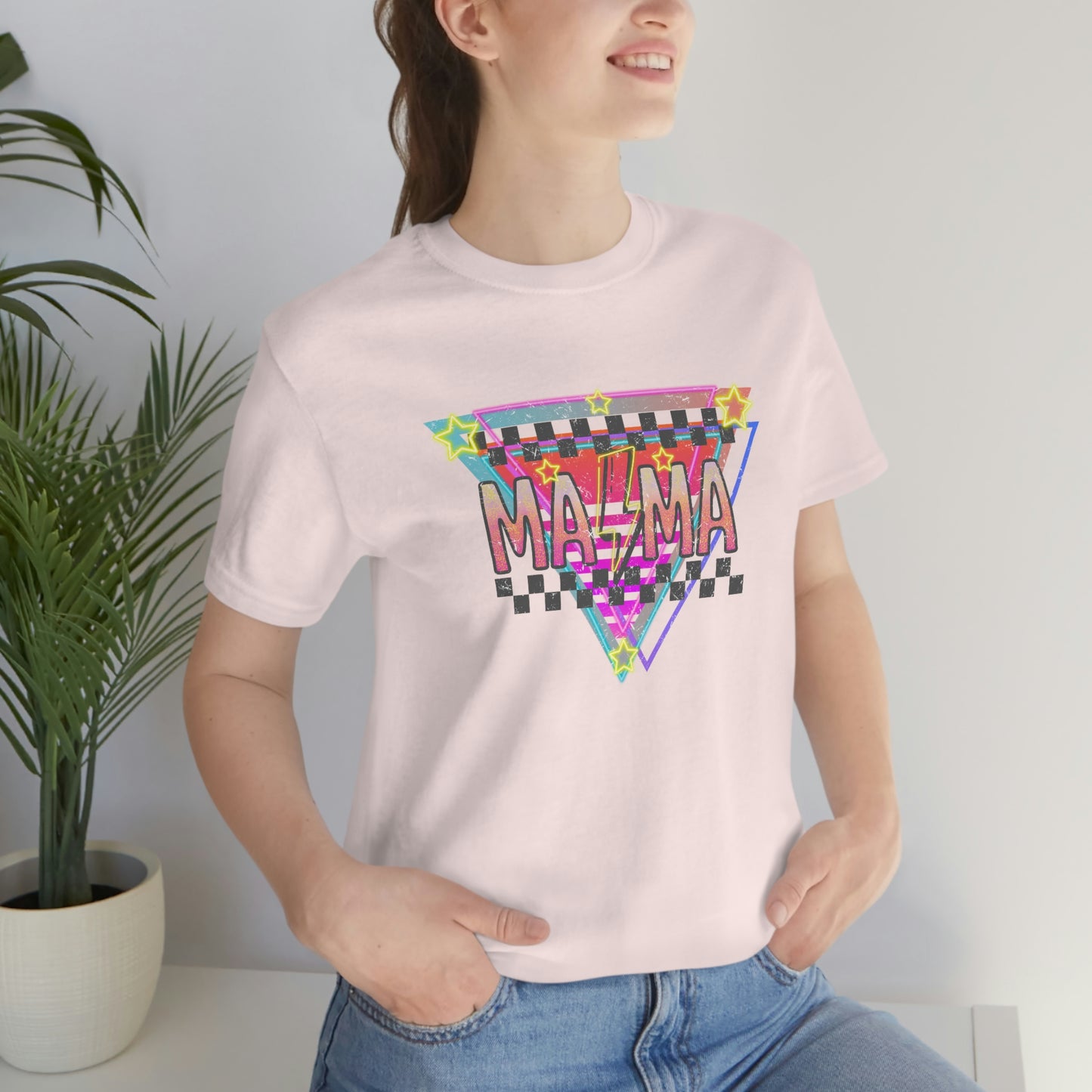 "Retro MAMA" Unisex Jersey Short Sleeve Tee