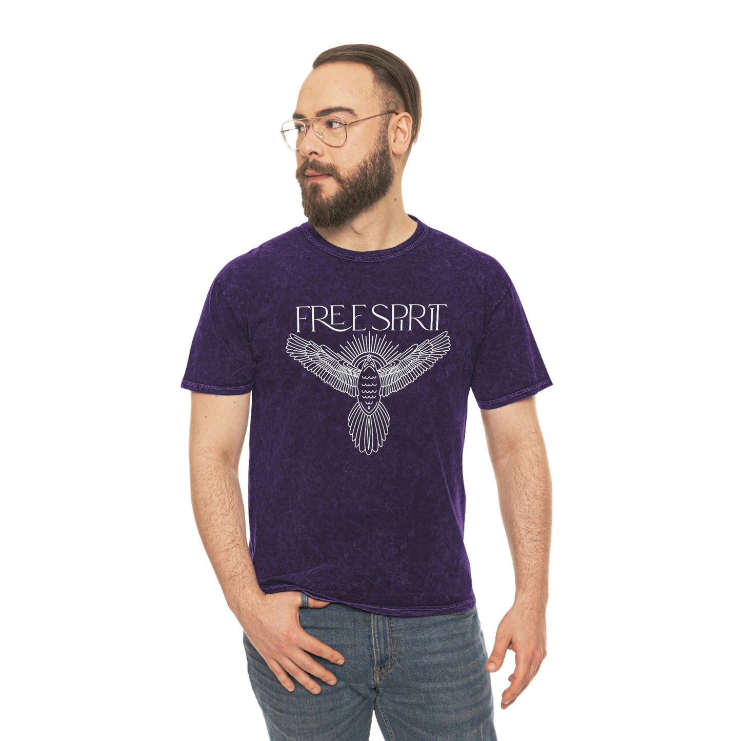 "Free Spirit" Unisex Mineral Wash T-Shirt