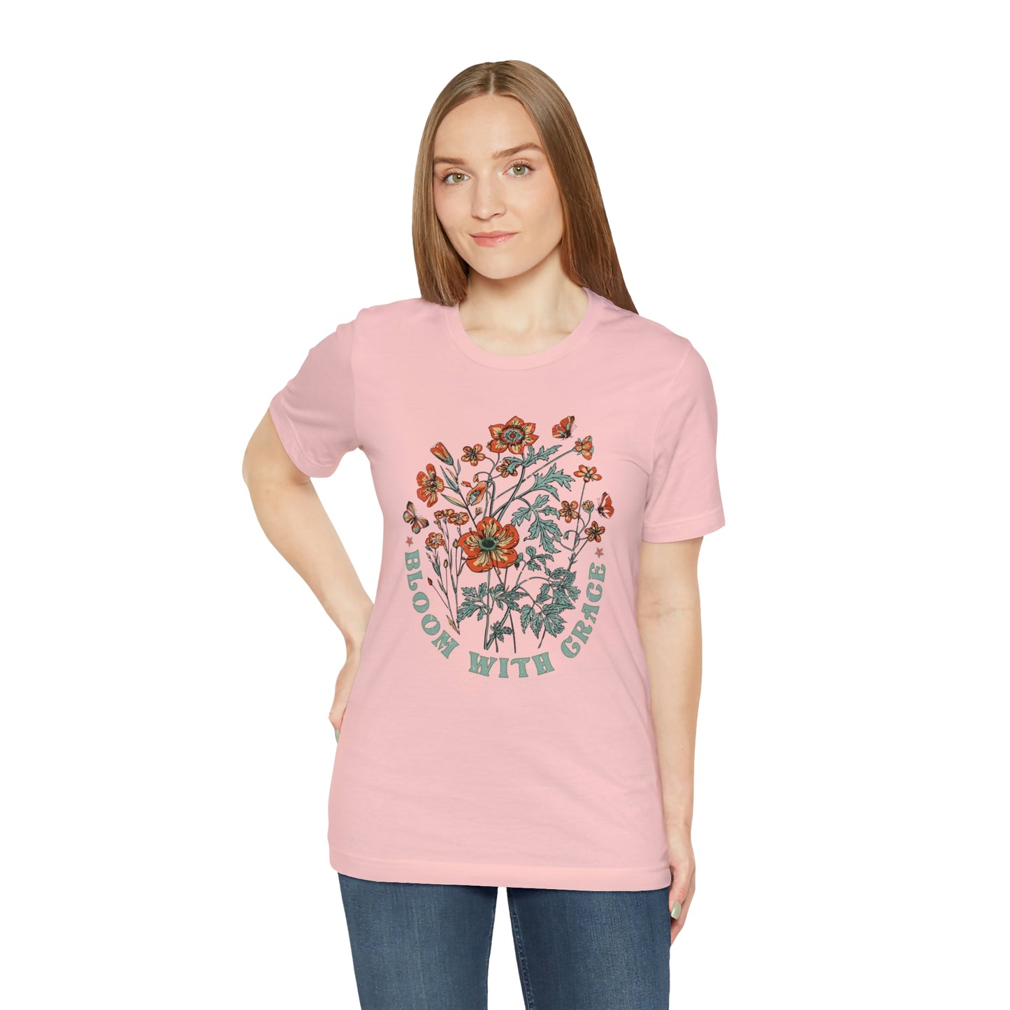 "Bloom With Grace" Bella Canvas Short Sleeve Tee