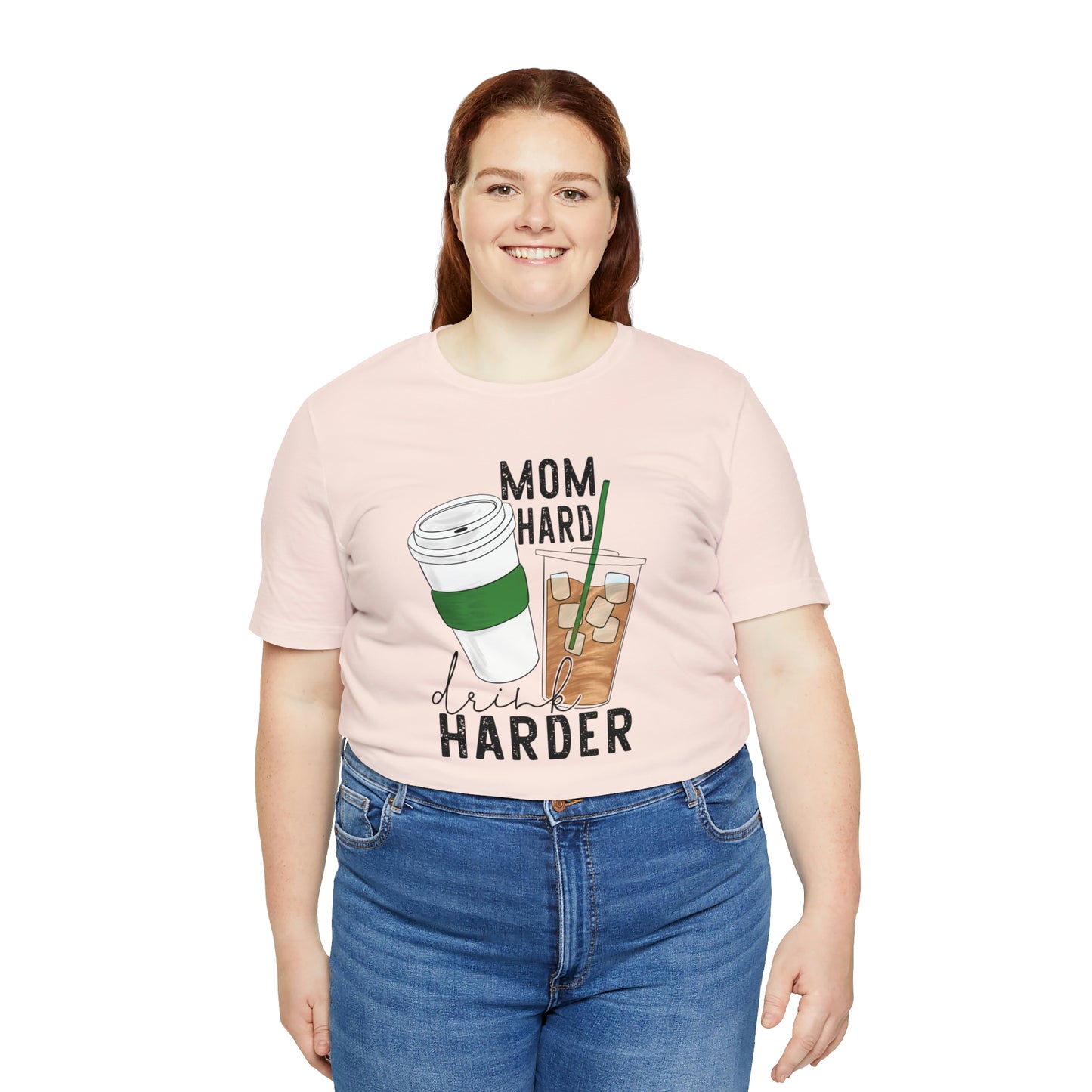 "Mom Hard, Drink Harder" Bella Canvas Short Sleeve Tee