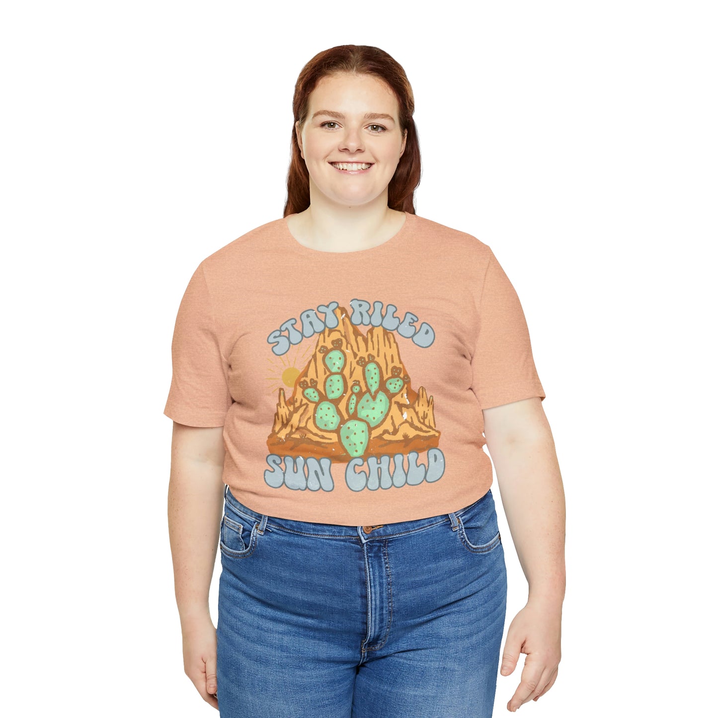 "Stay Riled Sun Child" Bella Canvas Short Sleeve Tee