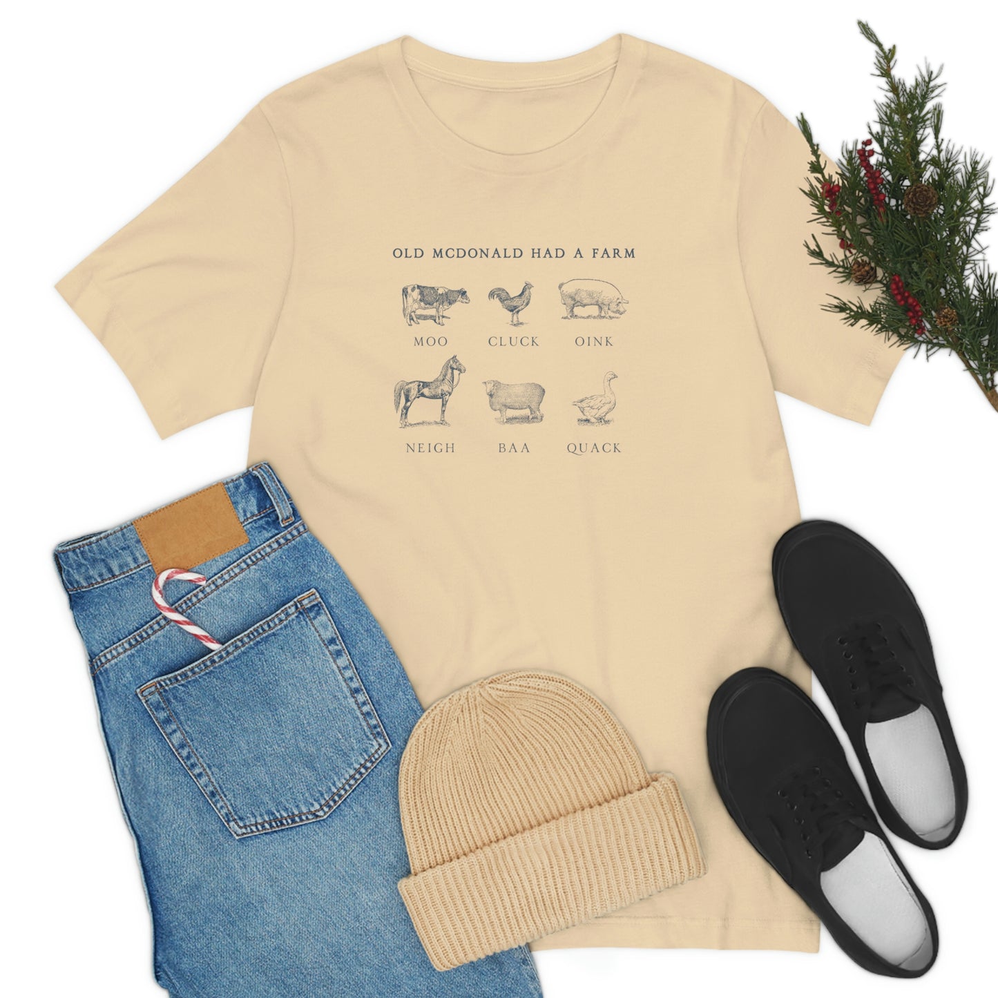 "Old McDonald Tee" Unisex Jersey Short Sleeve Tee (Bella Canvas 3001)