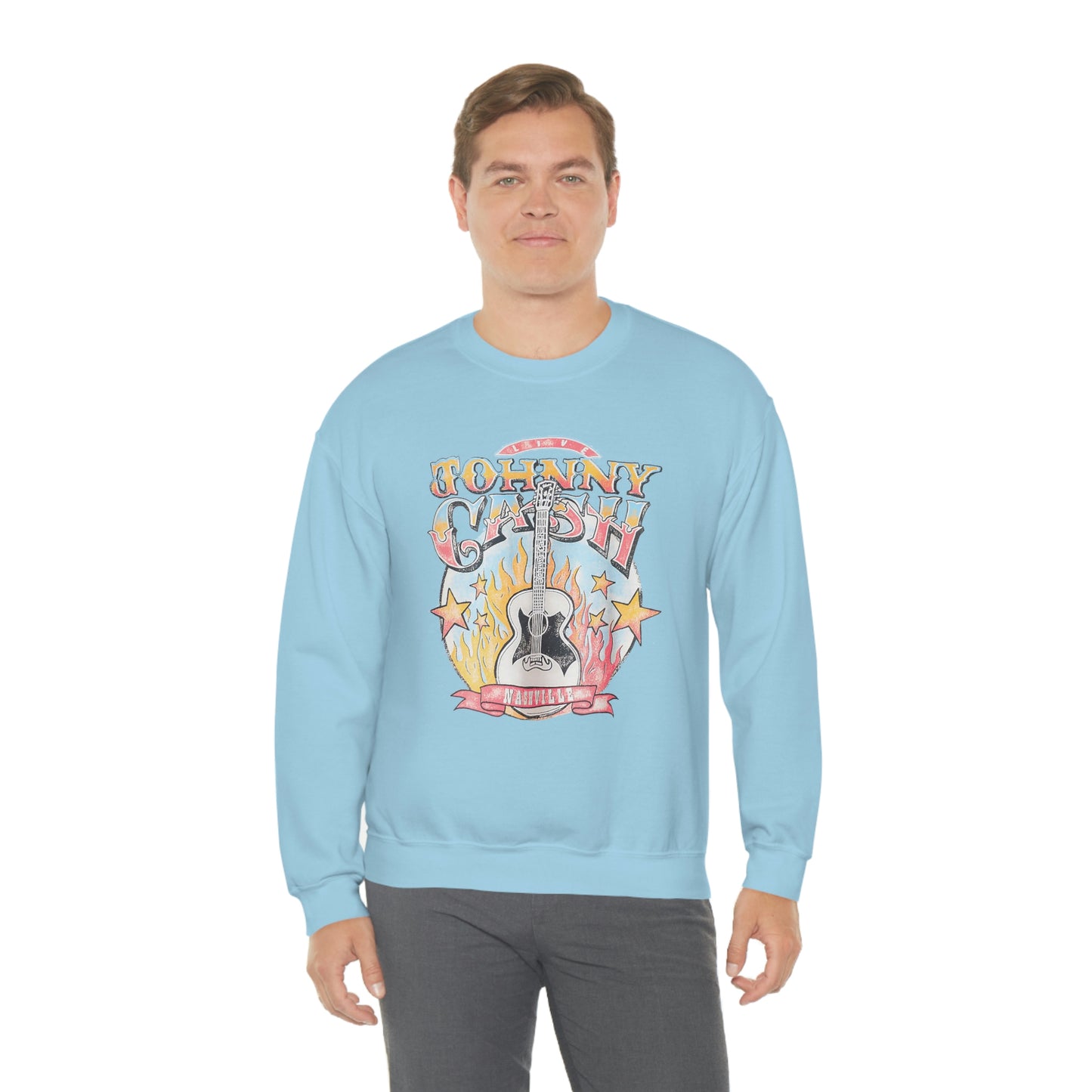"Johnny Cash" Unisex Heavy Blend™ Crewneck Sweatshirt