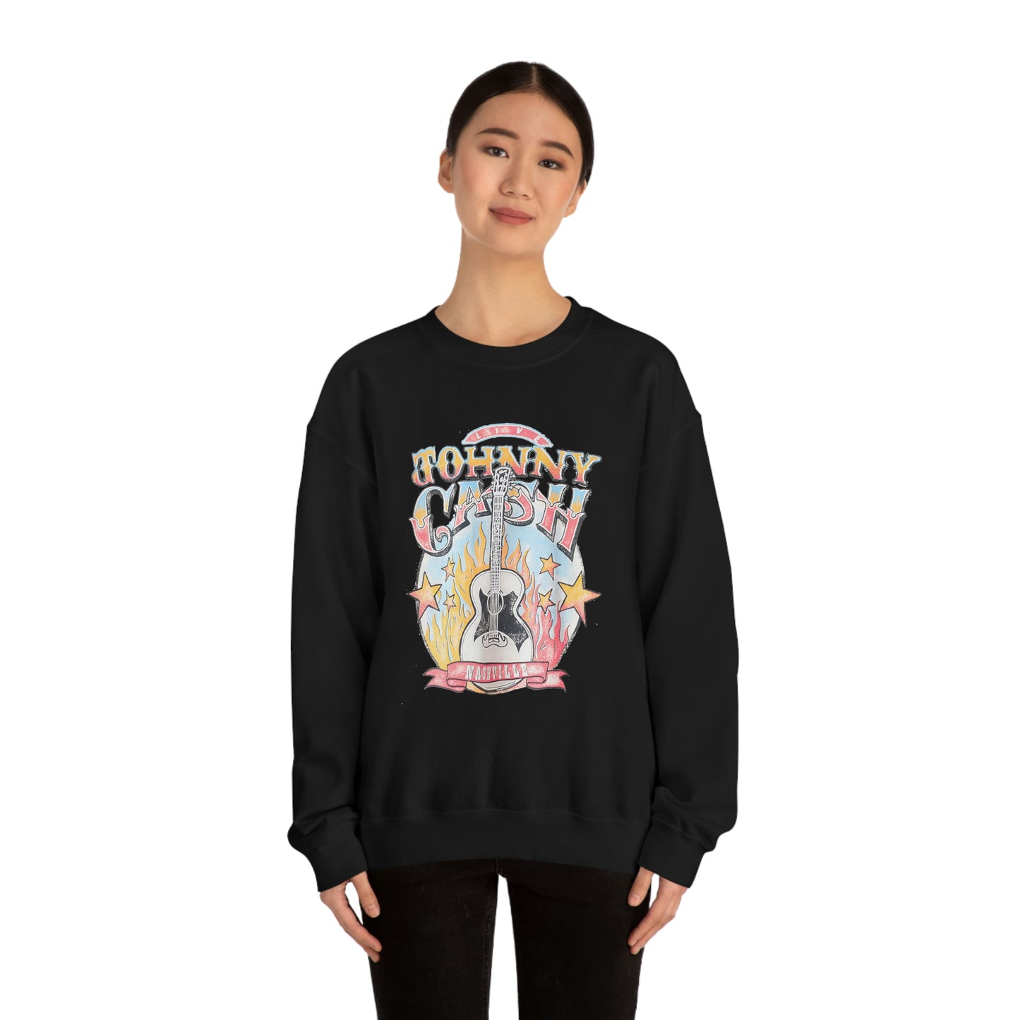 "Johnny Cash" Unisex Heavy Blend™ Crewneck Sweatshirt