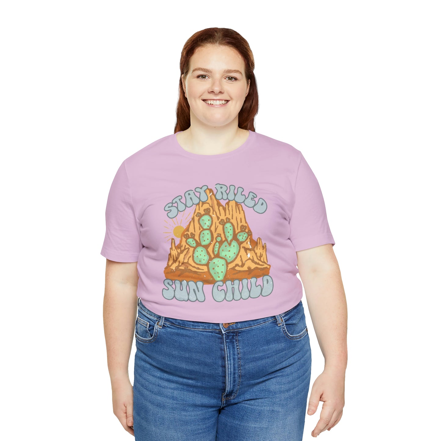"Stay Riled Sun Child" Bella Canvas Short Sleeve Tee
