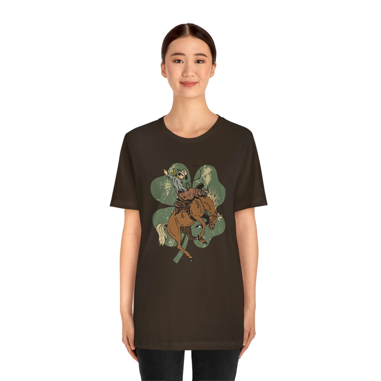 "Lucky Cowboy" Unisex Jersey Short Sleeve Tee (Bella Cavas 3001)