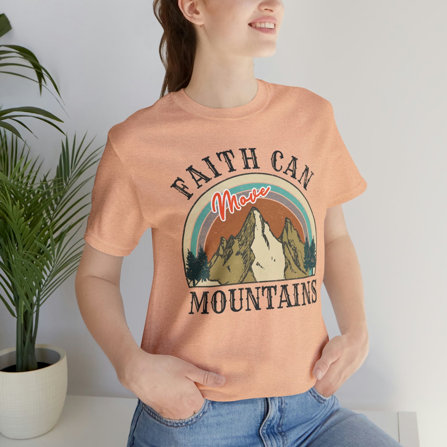 "Faith Can Move Mountains" Bella Canvas Short Sleeve Tee